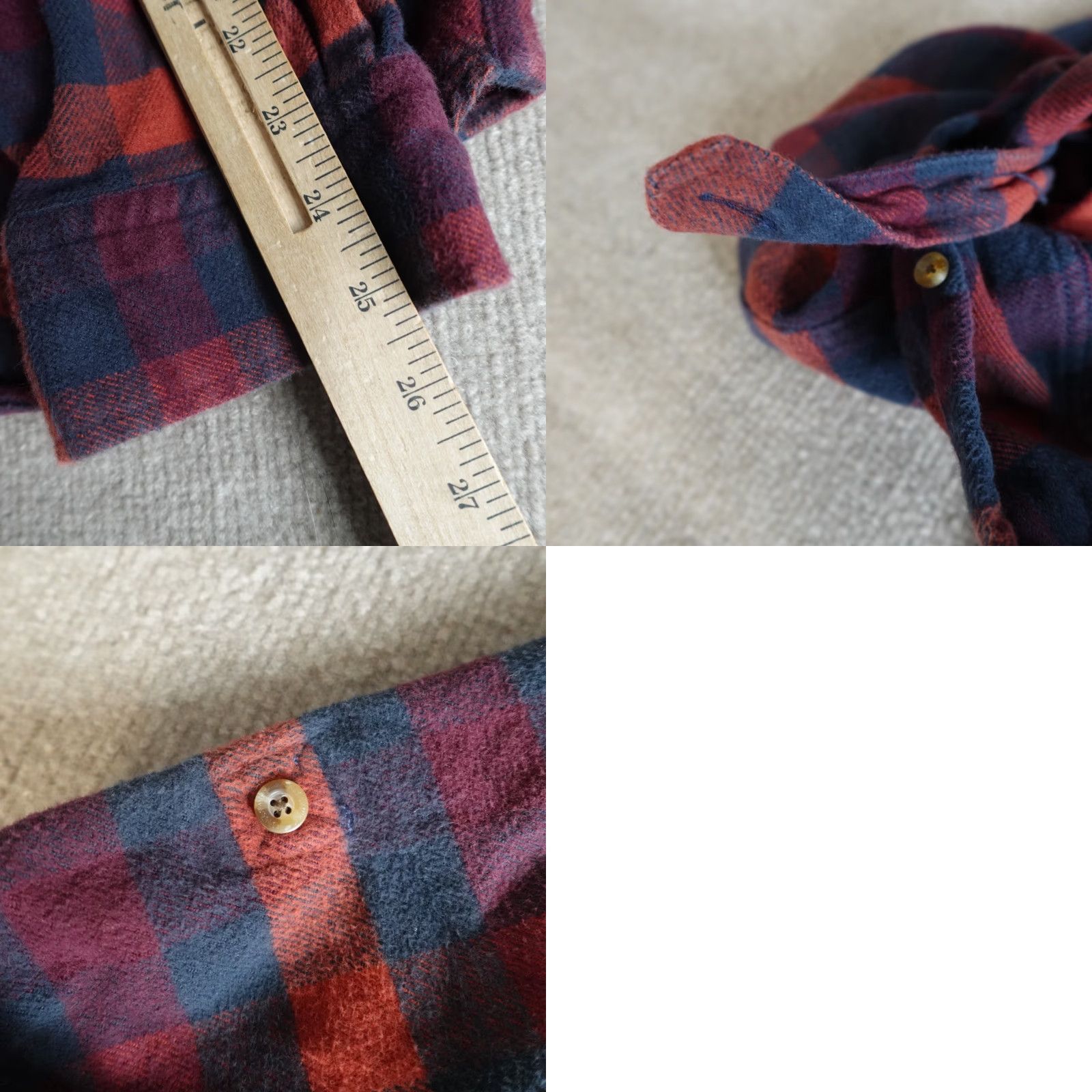 Vintage Fjallraven Mens Shirt L Orange Blue Plaid Flannel Slim Fit Button-Up Casual Travel Jacket? No, keep to original words. Size US L / EU 52-54 / 3 - 8 Thumbnail