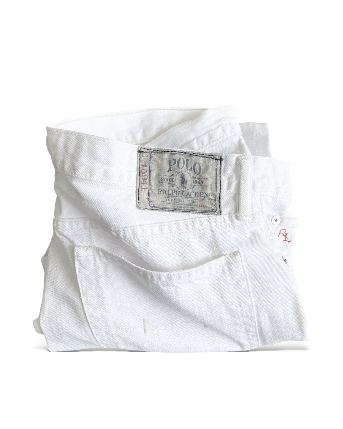 Polo Ralph Lauren POLO RALPH LAUREN WHITE DENIM Size US 35 - 2 Thumbnail