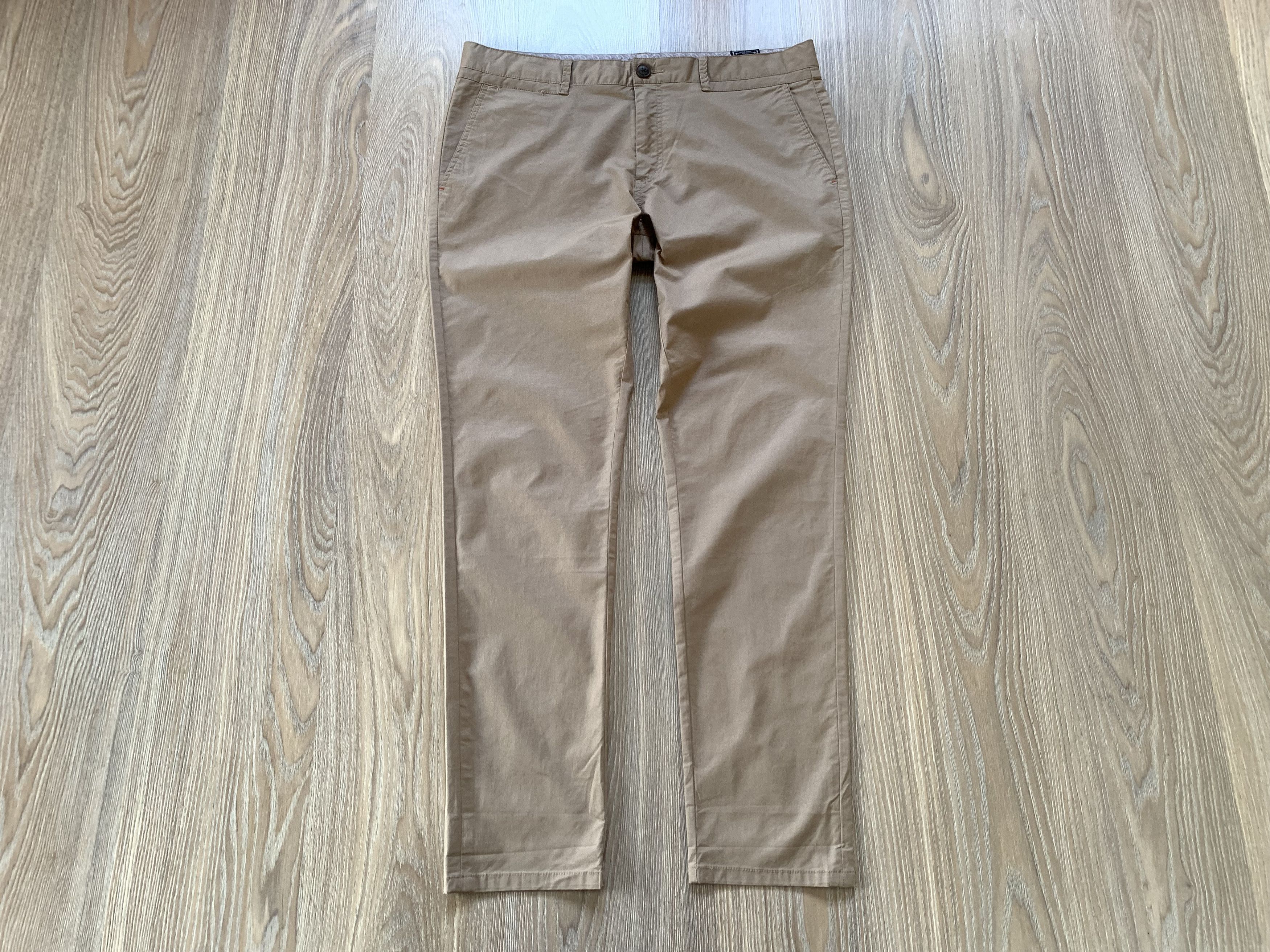Selected Homme Selected Slim Fit Beige Basic Cotton Casual Pants Size US 36 / EU 52 - 2 Thumbnail