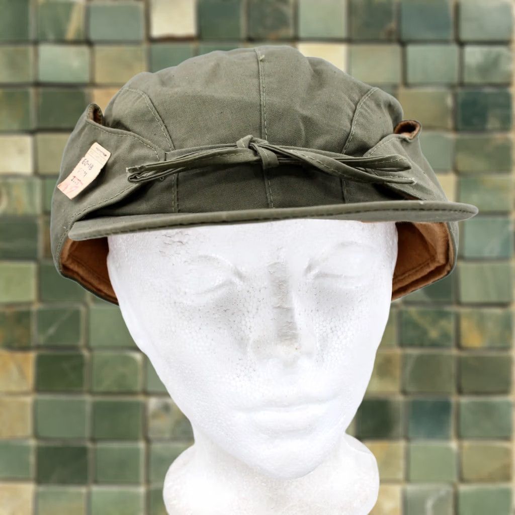 Vintage VINTAGE 1930s Olive Green Hunter Cap 7 1/4 30s Mens Size ONE SIZE - 1 Thumbnail