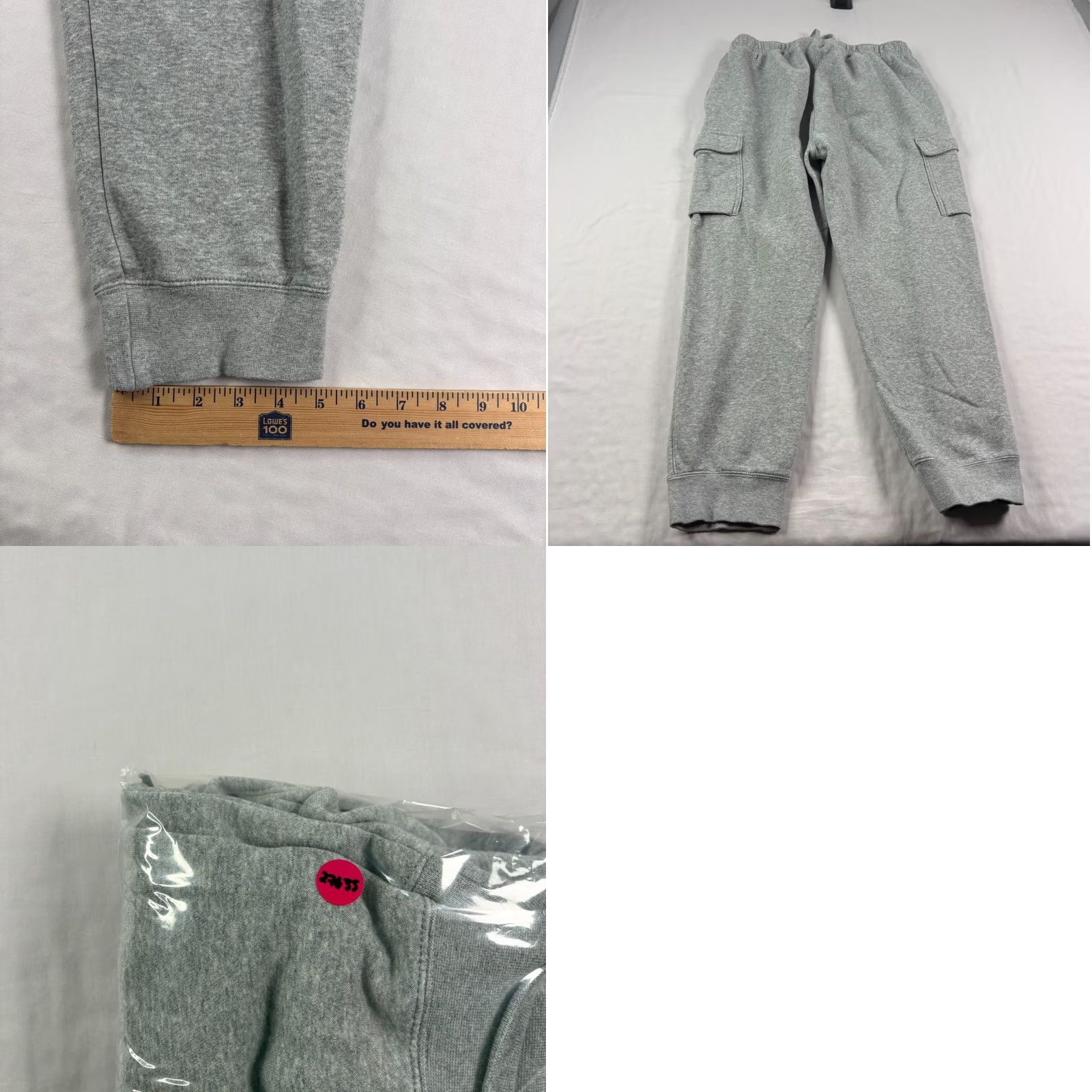 Nike Nike Jogger Sweatpants Mens Large Gray Club Fleece Cargo Stretch Lounge Casual Mens Size US 33 - 8 Thumbnail