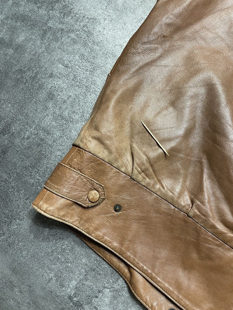 Vintage 🔥Offers🔥Vintage Y2K Real Genuine Leather Jacket Thick Rare Size XXL / US 16-18 / IT 52-54 - 15 Thumbnail