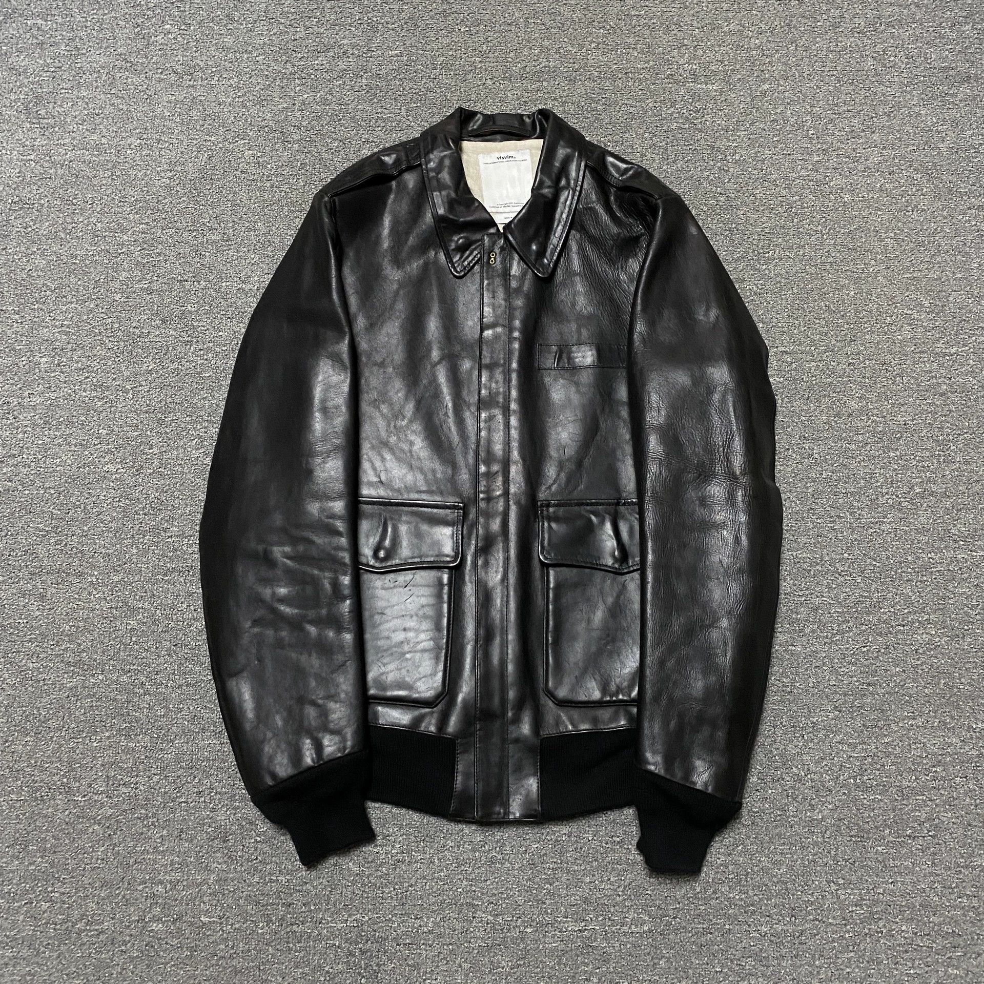 Visvim Visvim 12-13FW Elmendorf A2 Leather Jacket Size US S / EU 44-46 / 1 - 1 Thumbnail