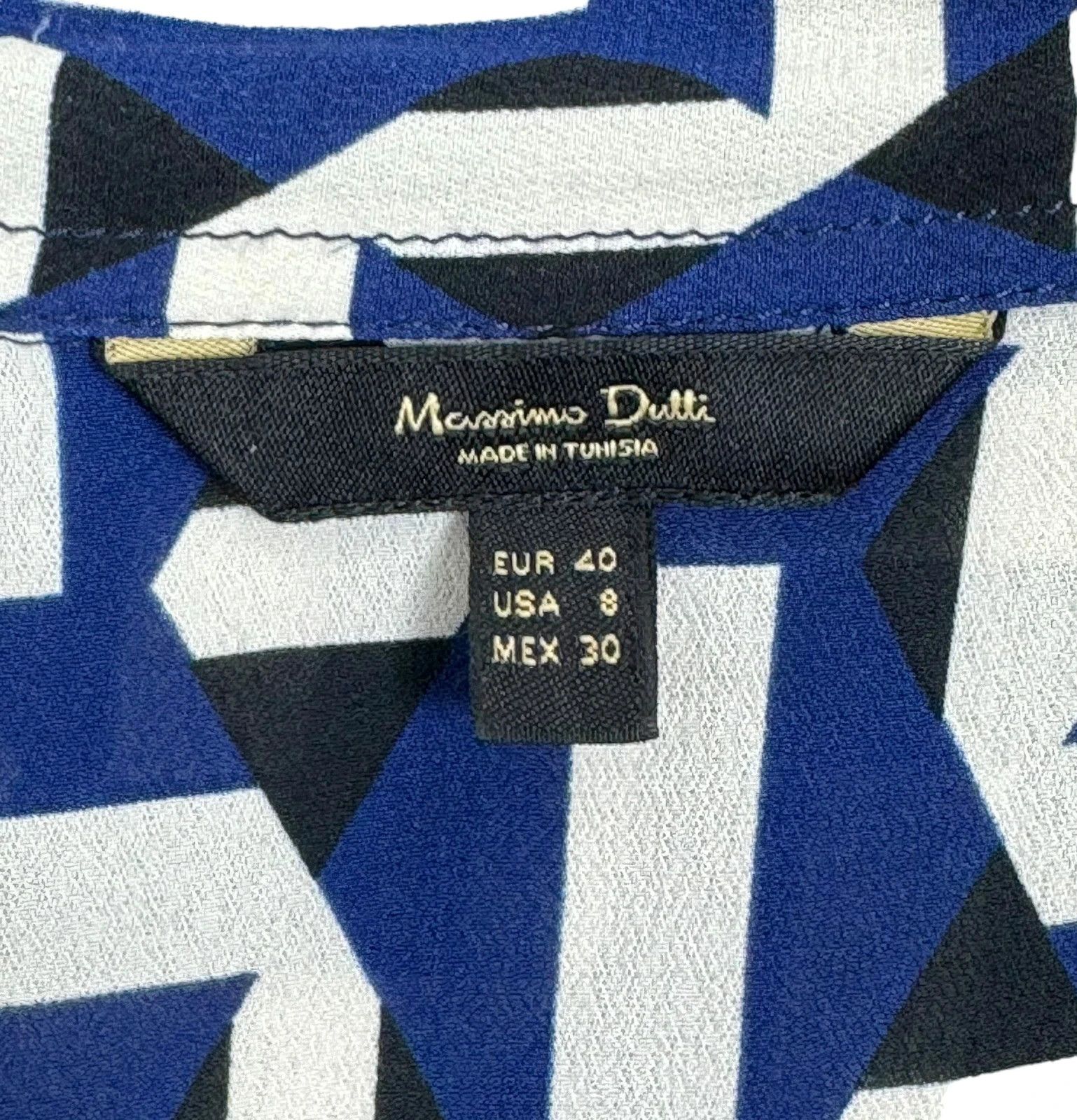 Massimo Dutti Massimo Dutti Geometric Pattern Dress Viscose Belted EU40 Size M / US 6-8 / IT 42-44 - 11 Thumbnail