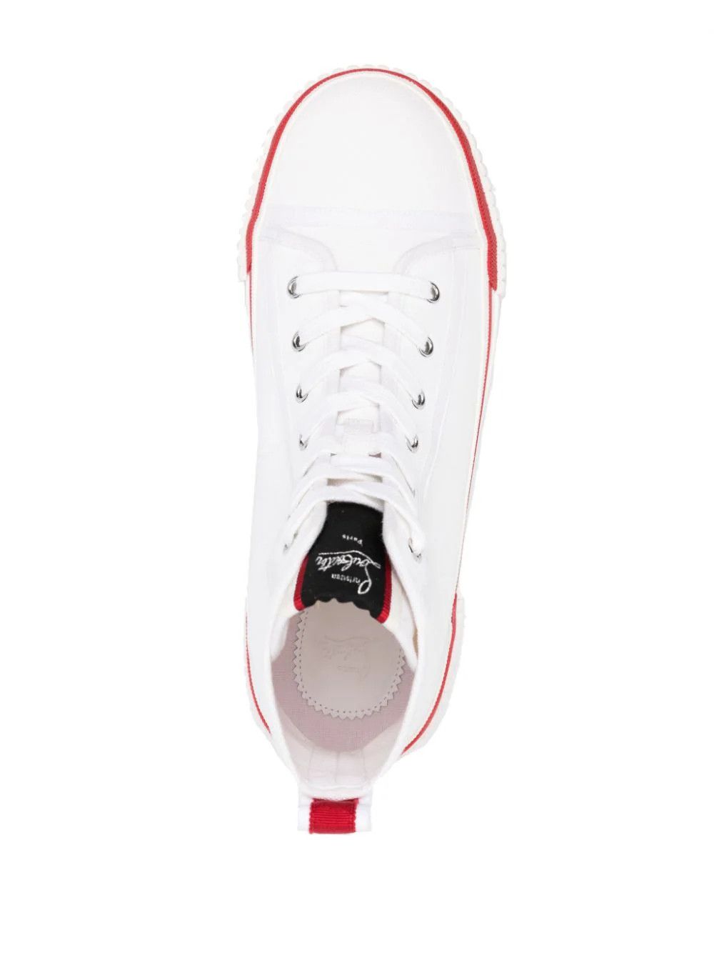 Christian Louboutin o1s1wg110924 Pedro Flat Olona Sneakers in White Size US 8 / EU 41 - 4 Thumbnail