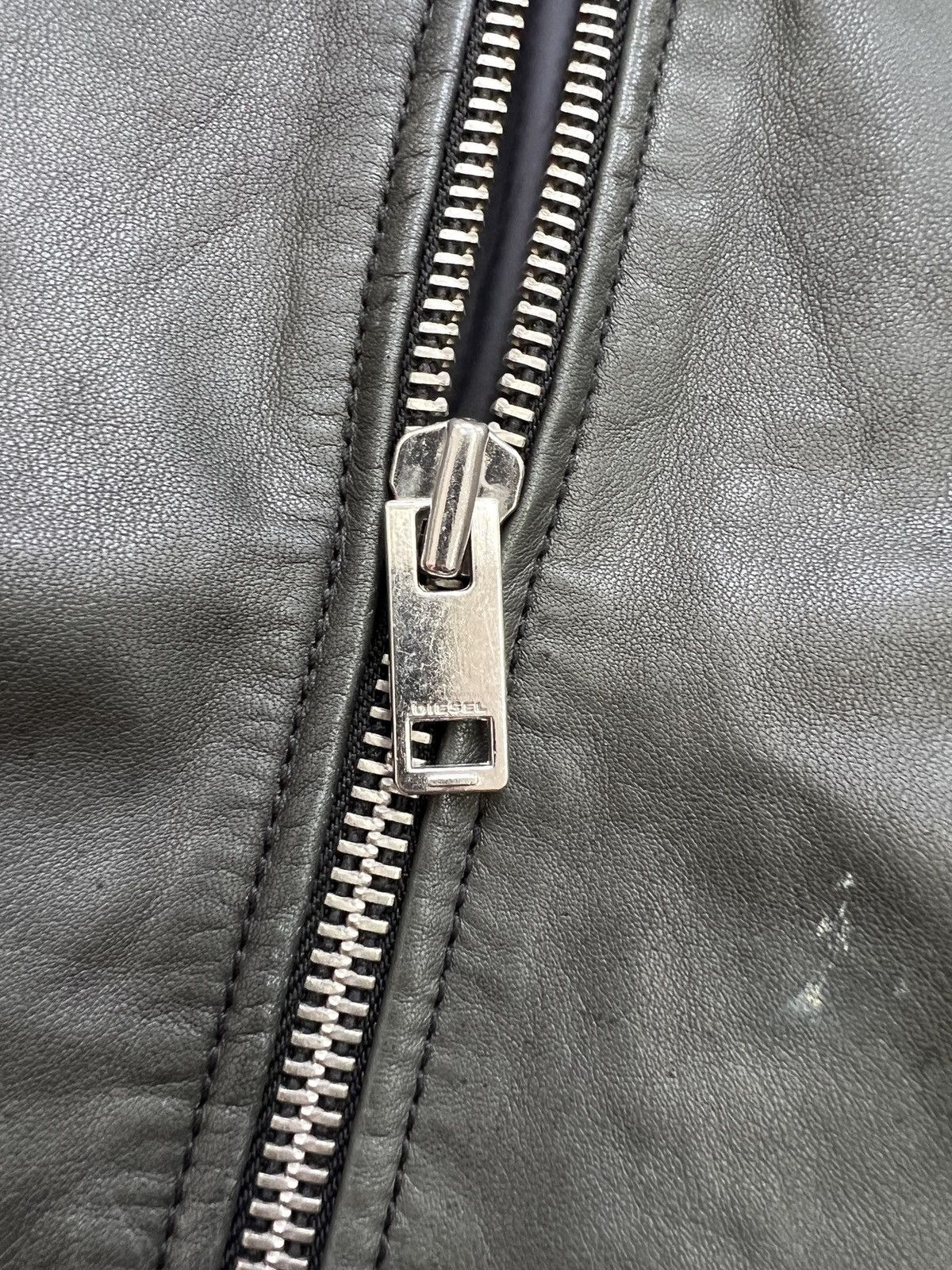 VINTAGE DIESEL RACING Y2K LEATHER JACKET HYPE MOTO