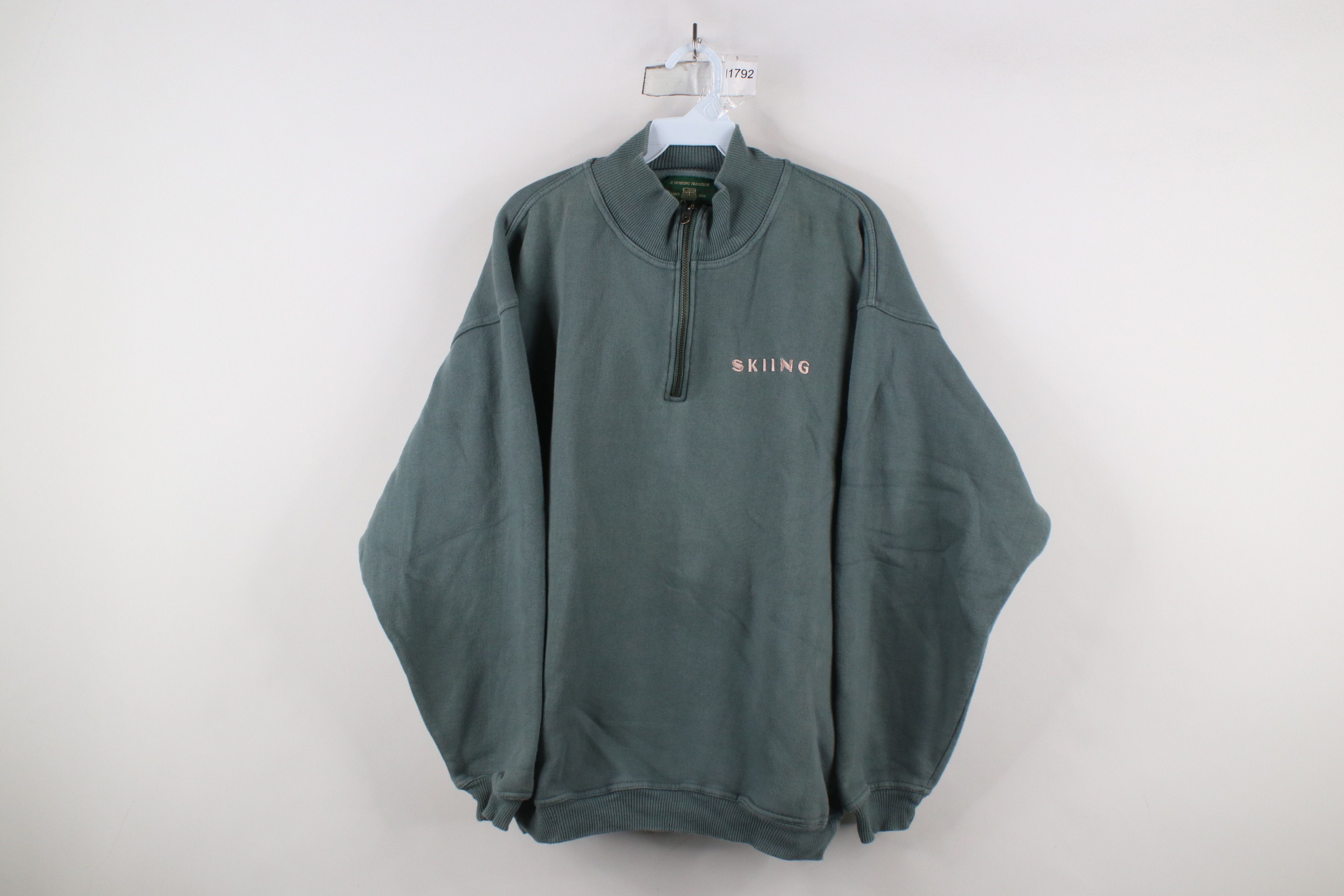 Orvis × Vintage Vintage 90s Orvis Spell Skiing Half Zip Pullover Sweatshirt Size US L / EU 52-54 / 3 - 1 Thumbnail