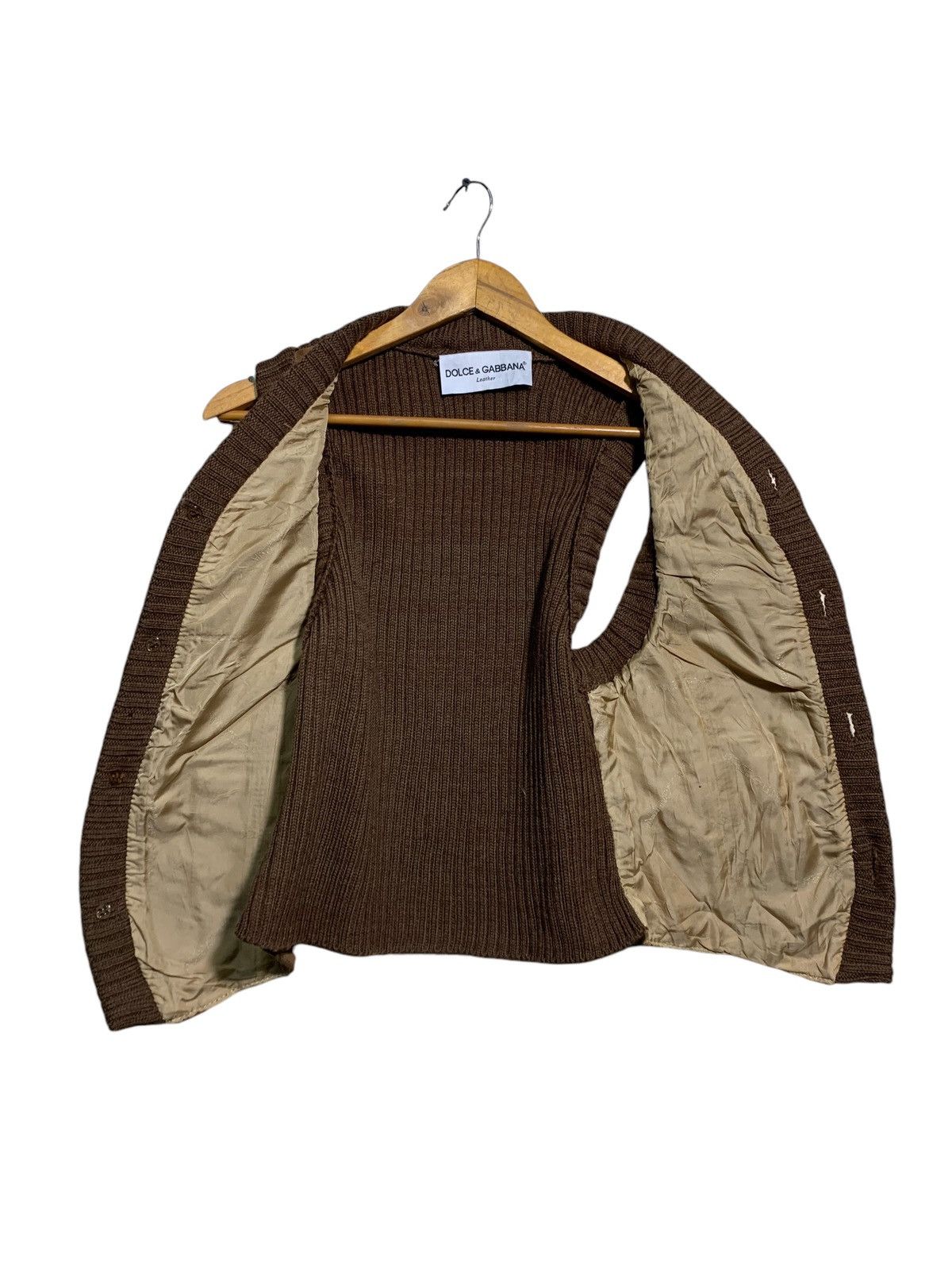 Dolce & Gabbana 🔥D&G LEATHER VEST BROWN Size US M / EU 48-50 / 2 - 7 Thumbnail