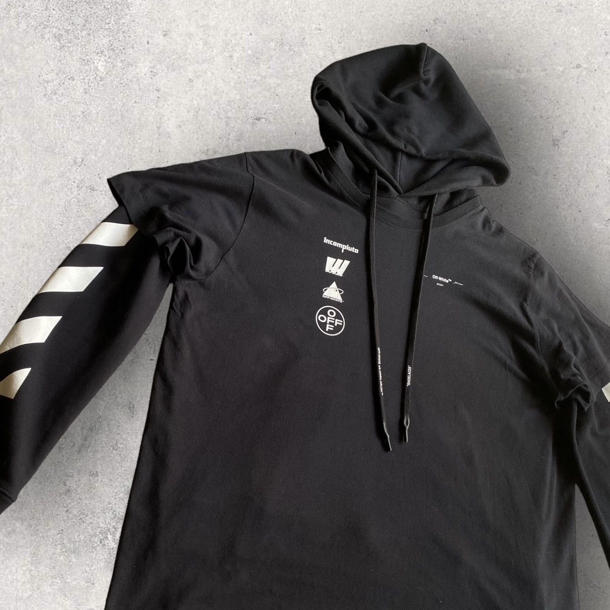 Off-White FW19-20 Incompiuto Layer Hoodie Size US XL / EU 56 / 4 - 8 Thumbnail