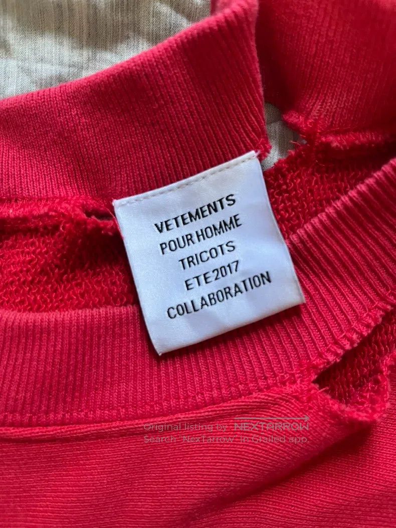Vetements Vetements Red destroyed deconstructed hoodie Size US S / EU 44-46 / 1 - 5 Thumbnail