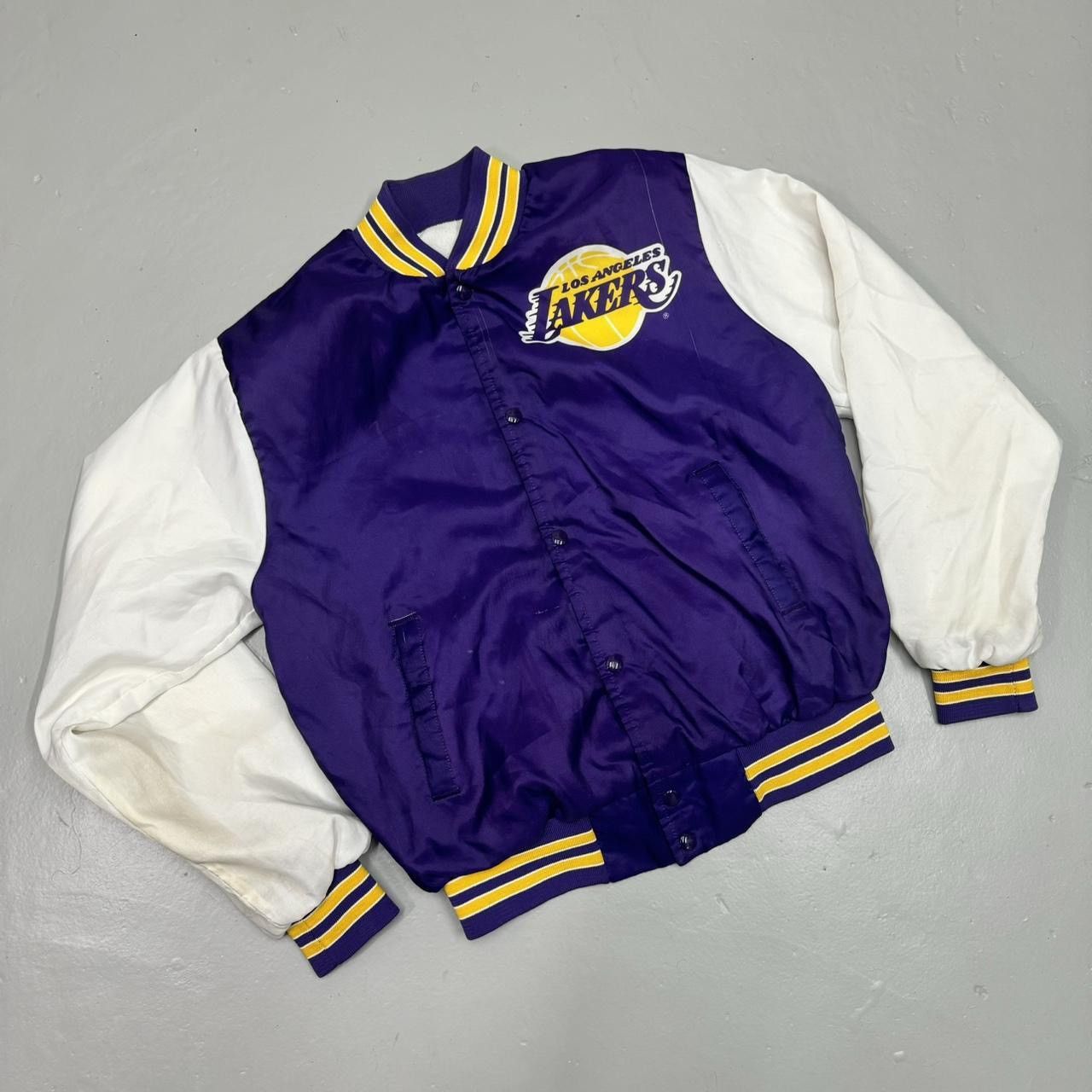 Chalk Line Vintage 80s Chalk Line LA Lakers Satin Bomber Snap Medium Size US M / EU 48-50 / 2 - 2 Thumbnail