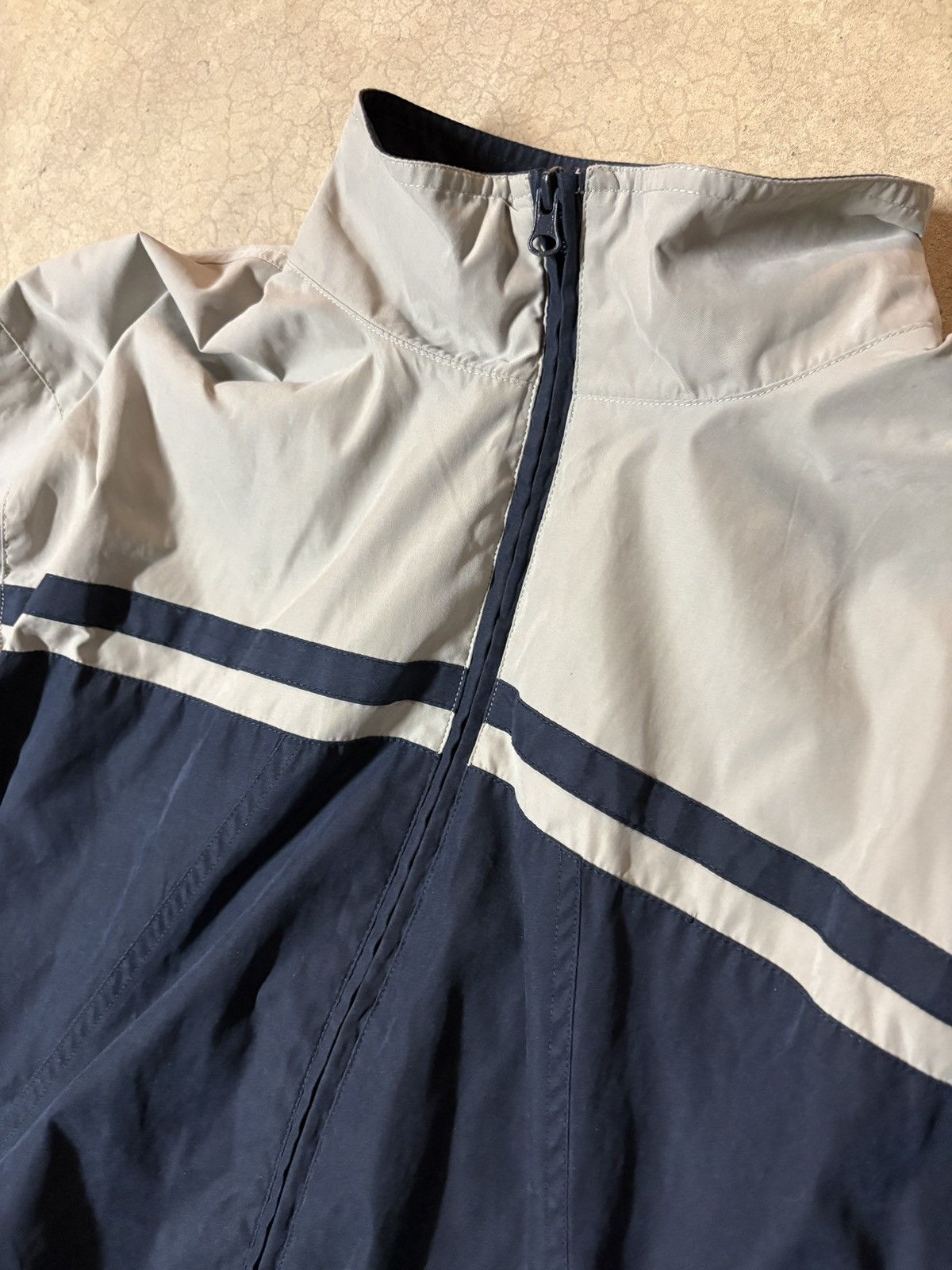 Croft & Barrow Vintage 90s Croft & Barrow Stripe Windbreaker Jacket Navy Size US L / EU 52-54 / 3 - 3 Thumbnail