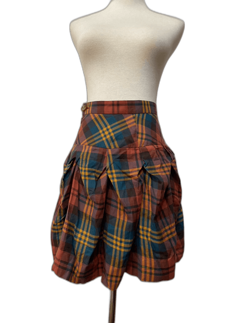 Vivienne Westwood Plaid Irregular Skirt - dmc