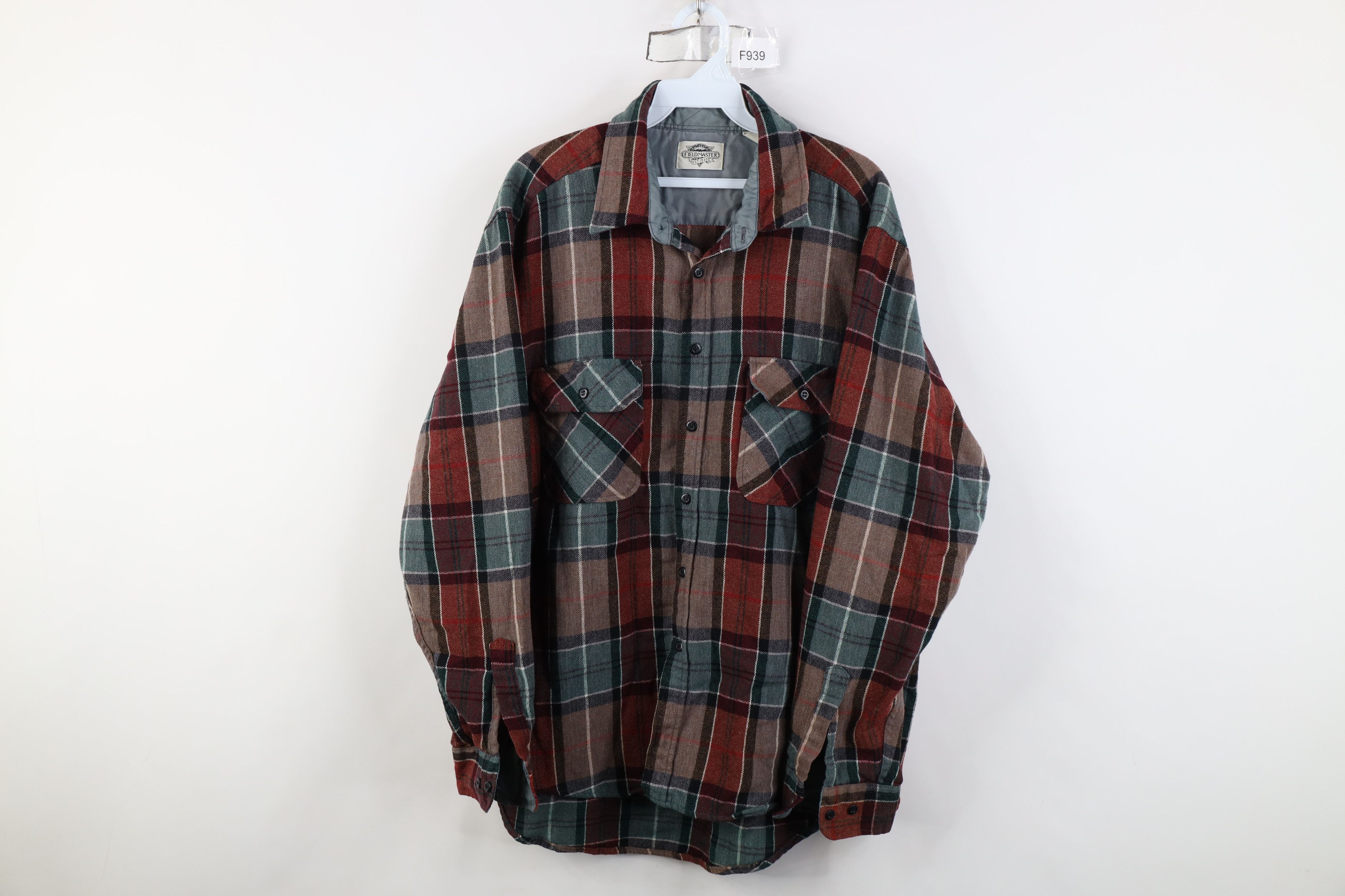 Vintage Vintage 70s 80s Streetwear Knit Collared Button Shirt Plaid Size US XL / EU 56 / 4 - 1 Thumbnail