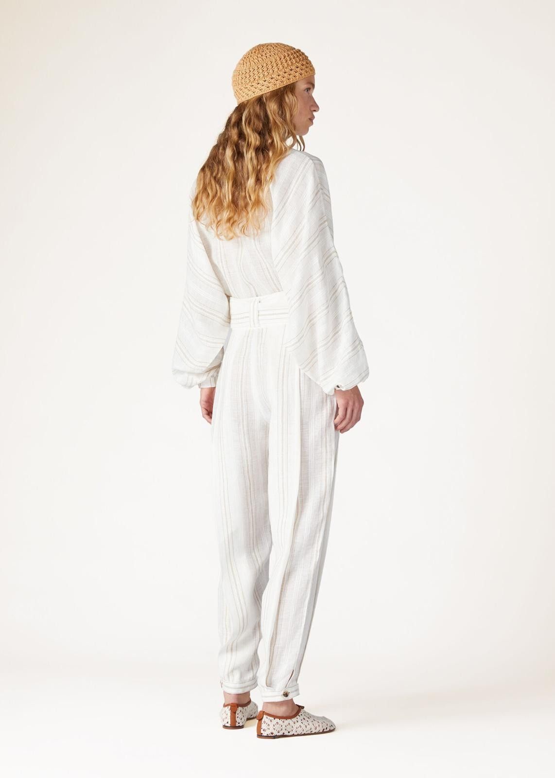 Loro Piana o1srvl11e0725 FAO0418 Linen Shay Shirt in White Size L / US 10 / IT 46 - 4 Thumbnail