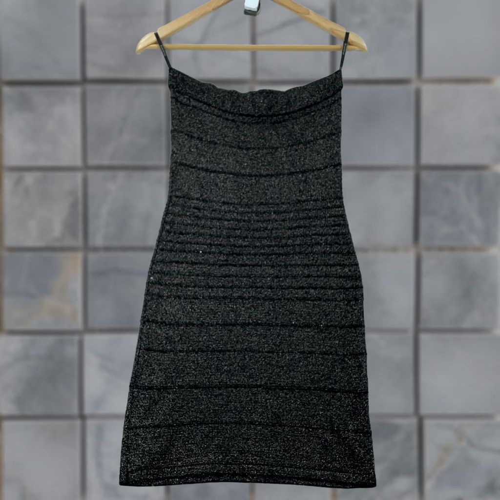 Bebe 2b bebe Strapless Mini Dress Womens Small Black Seamed Comfy Stretch Casual Party/Cocktail Short Vintage No Size S / US 4 / IT 40 - 1 Thumbnail