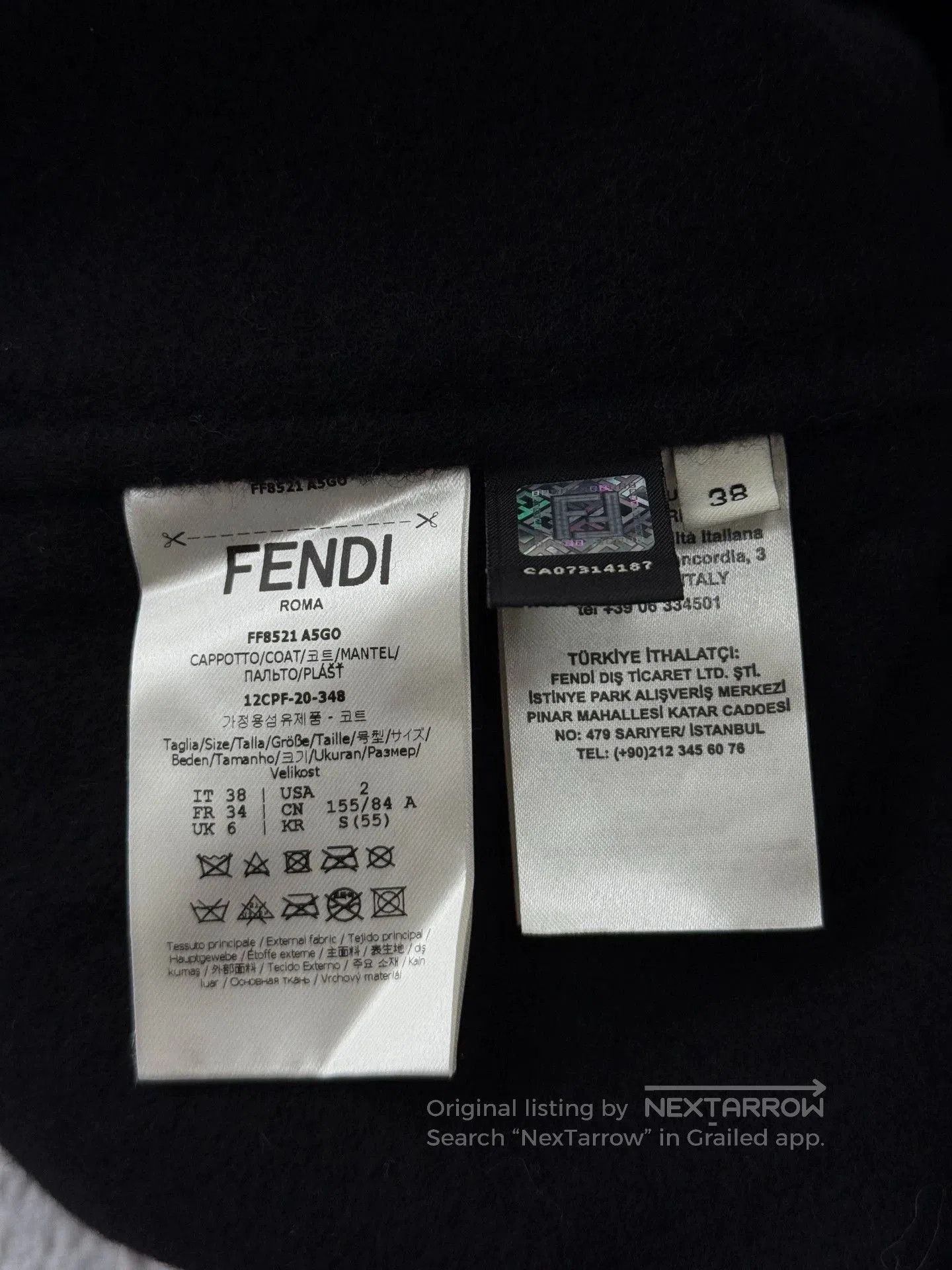 Fendi Fendi Black Mink Fur Pocket Coat. Size US M / EU 48-50 / 2 - 5 Thumbnail