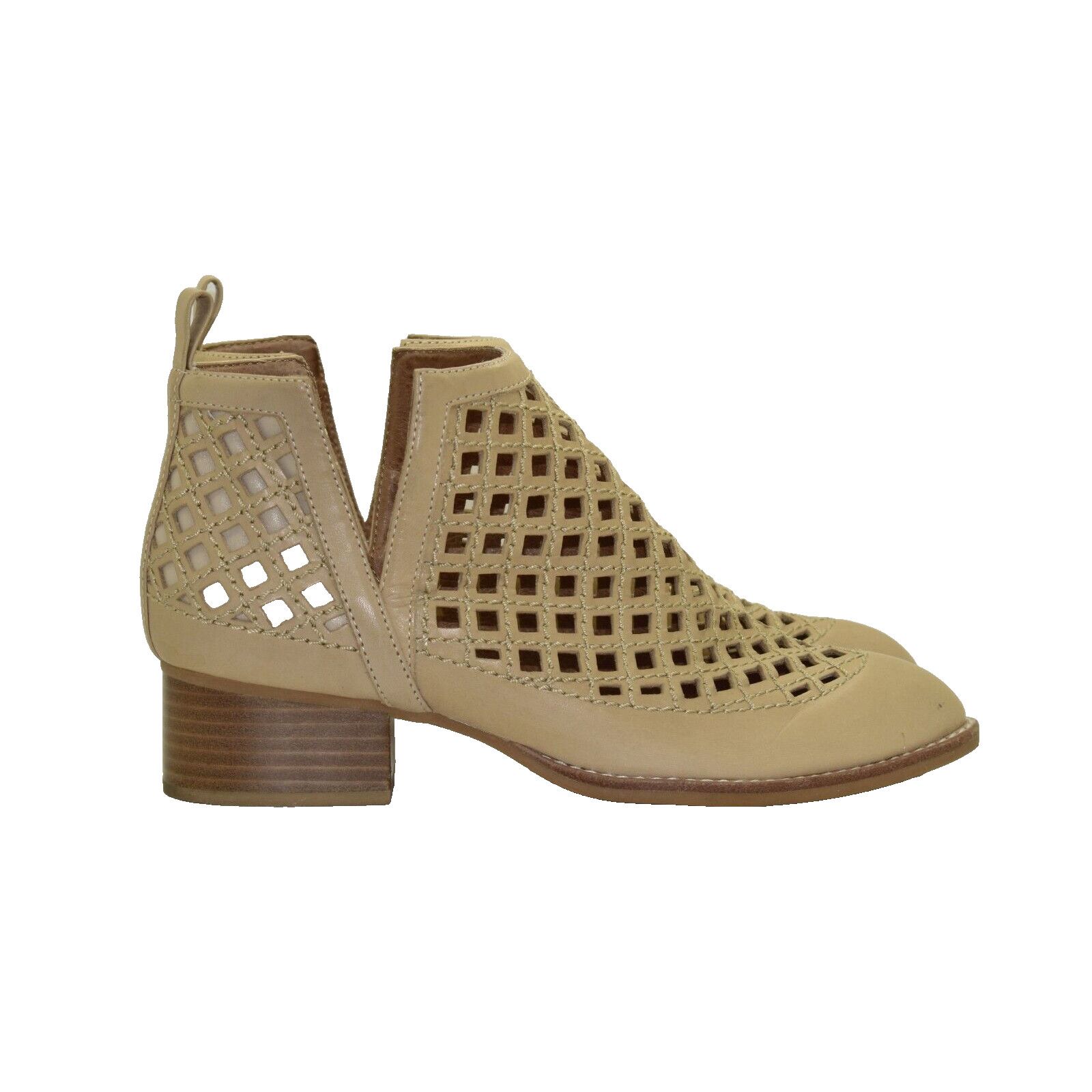 Jeffrey Campbell JEFFREY CAMPBELL Beige Taggart Open Weave Ankle Bootie 6.5 Size US 6.5 / IT 36.5 - 2 Thumbnail