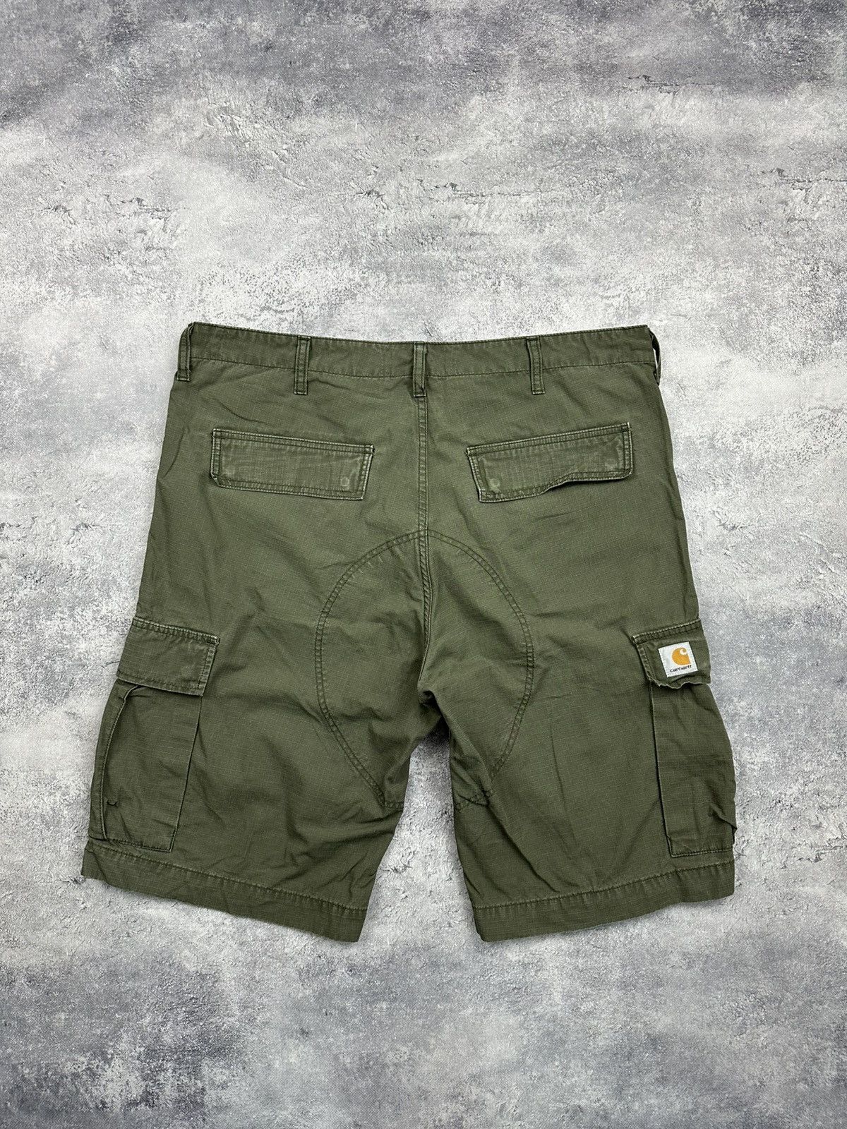 Carhartt Carhartt Vintage Green Cargo Shorts Workwear Y2K Logo Baggy Size US 38 / EU 54 - 2 Thumbnail