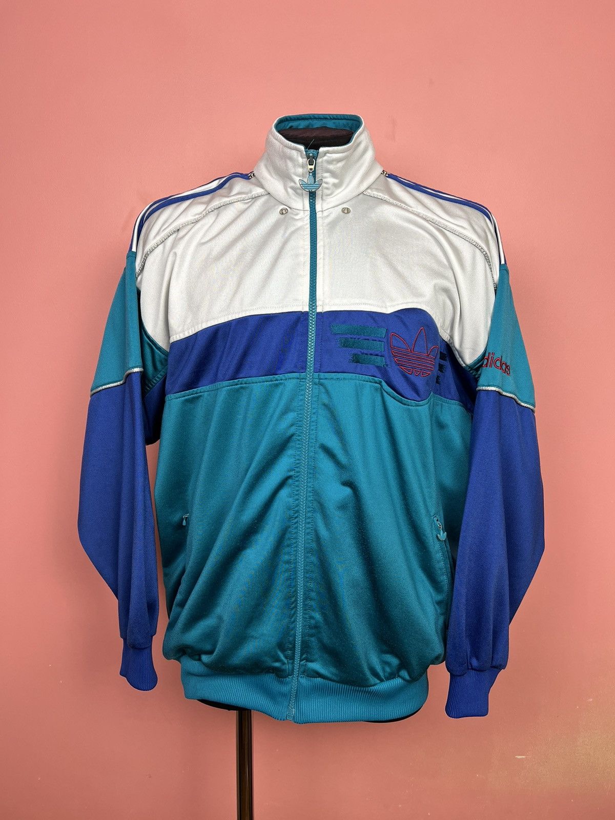 Adidas Adidas vintage rare track jacket y2k rare rave Size US XL / EU 56 / 4 - 1 Thumbnail