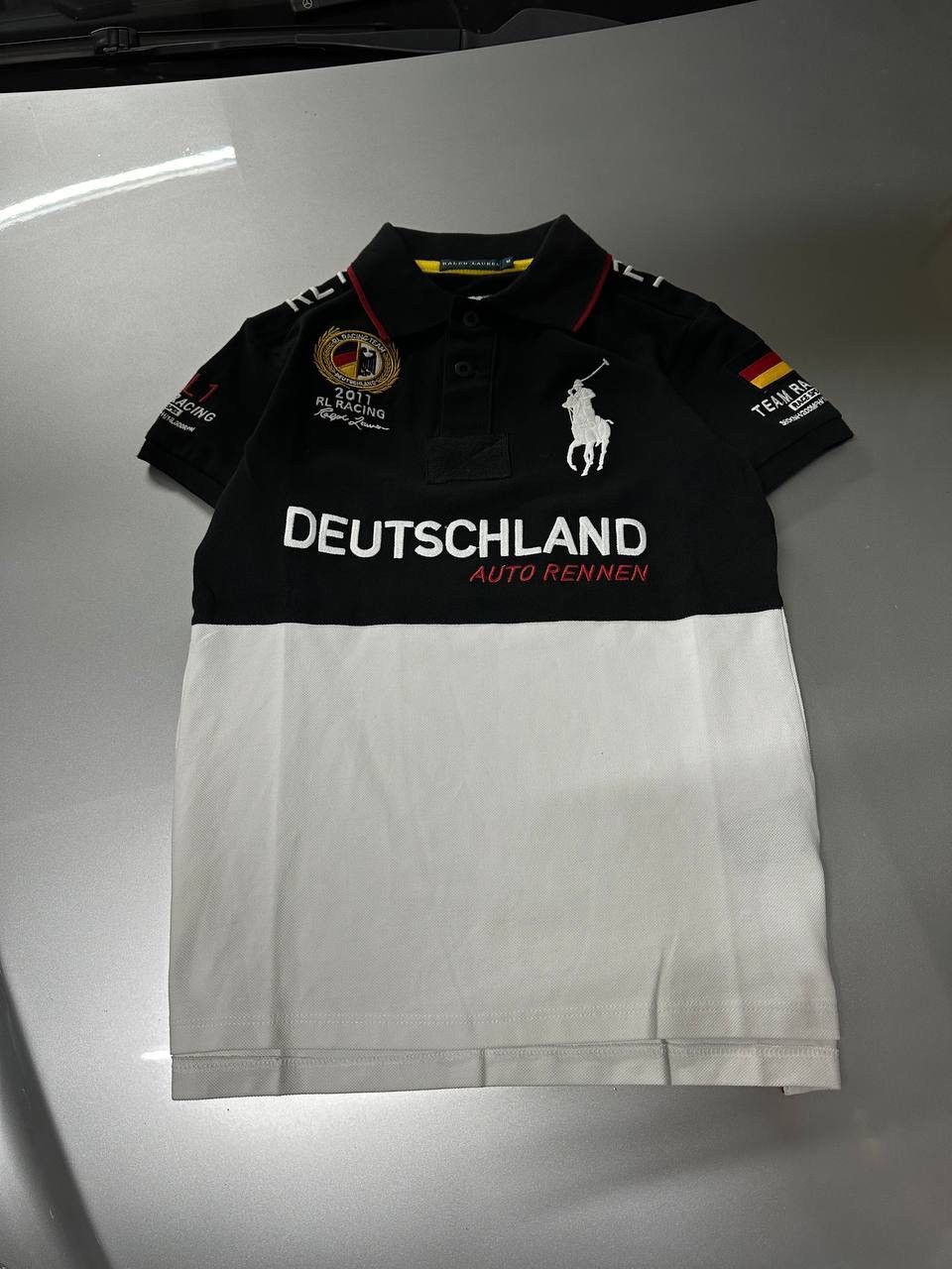 Polo Ralph Lauren × Vintage Vintage Ralph Lauren Deutschland Racing polo Tee Size US S / EU 44-46 / 1 - 1 Thumbnail