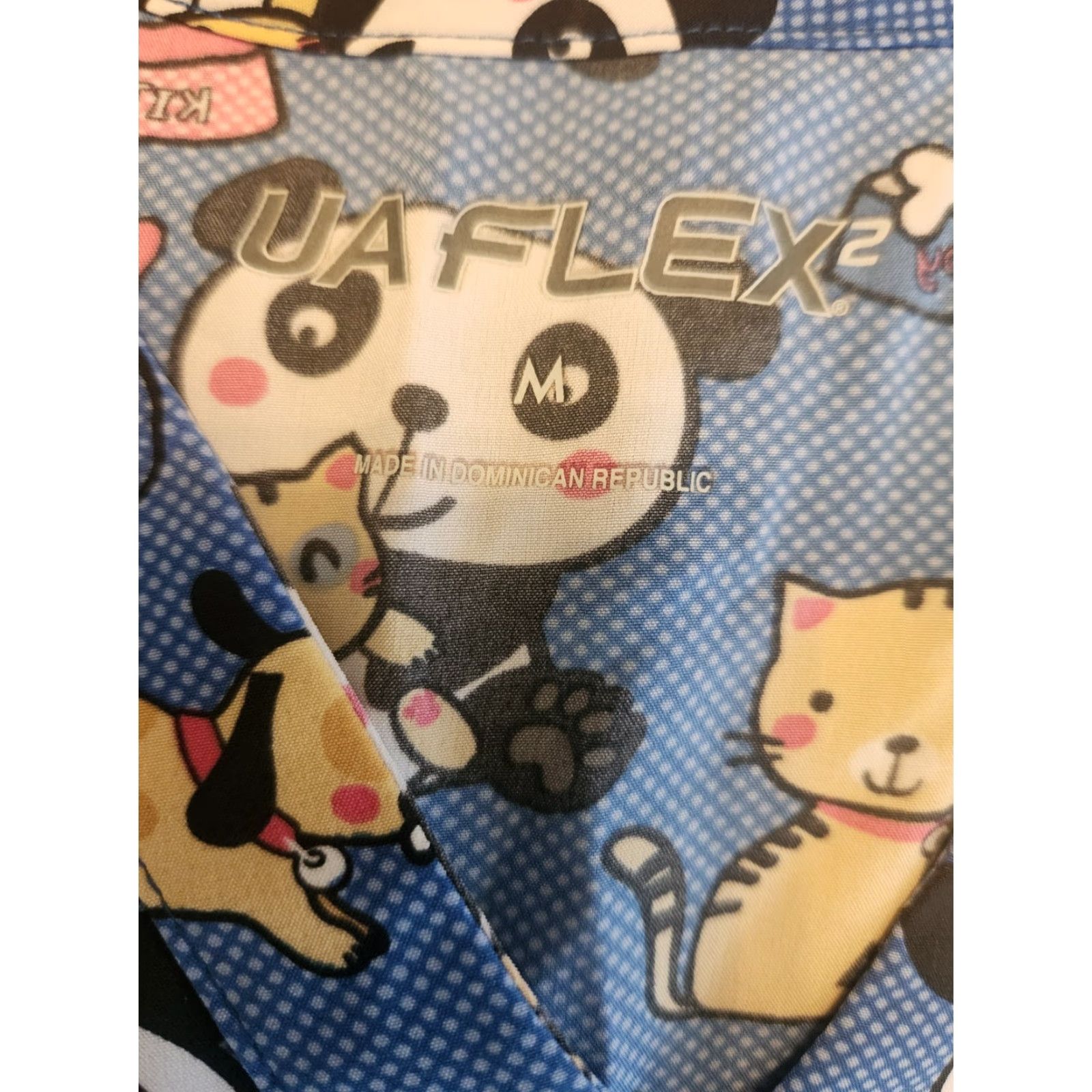 Vintage UA Flex Scrubs Women Short Sleeve Scrub Top Blue Panda Cat Dog M Size M / US 6-8 / IT 42-44 - 6 Thumbnail