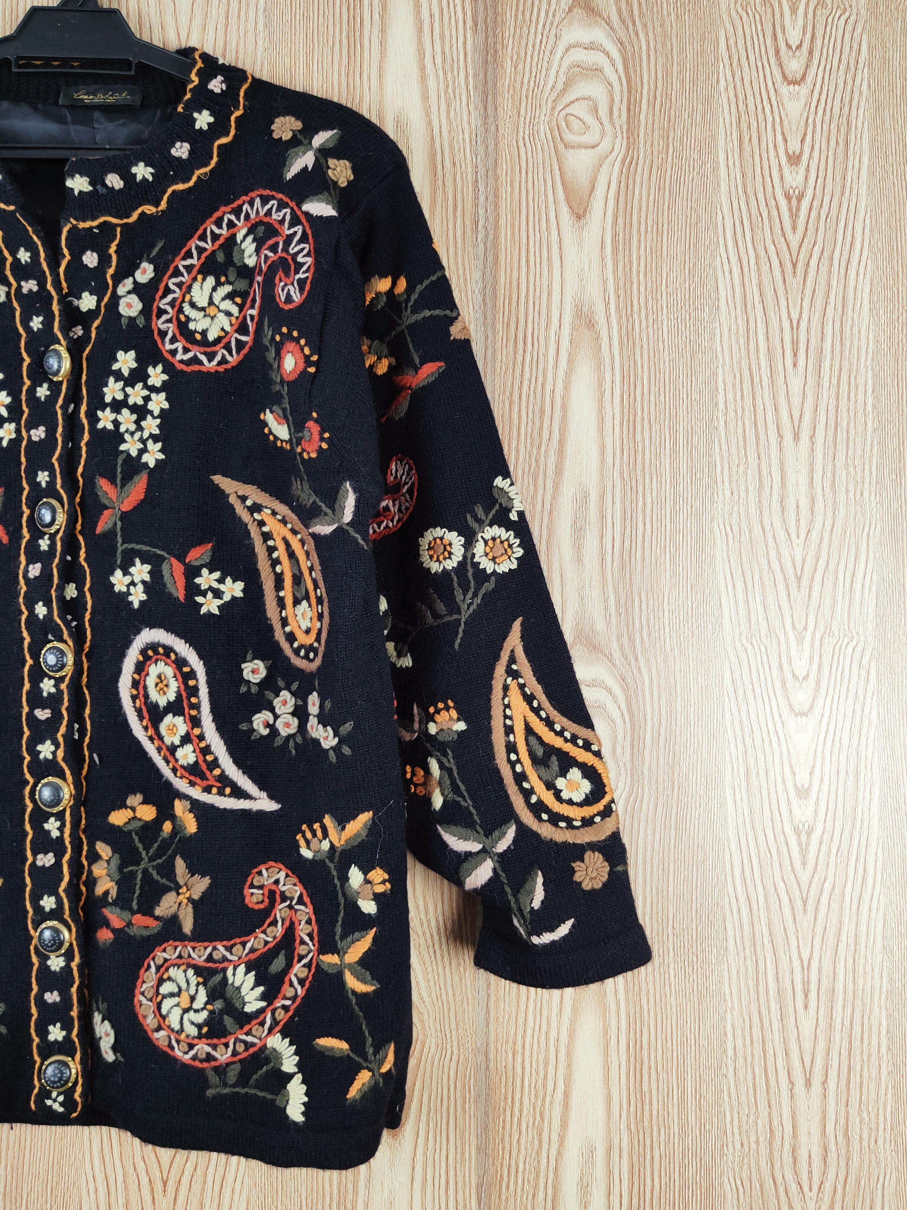 Japanese Brand × Vintage Vintage Art - Costa del Sol Black Knitwear Button Up Shirts Size M / US 6-8 / IT 42-44 - 5 Thumbnail