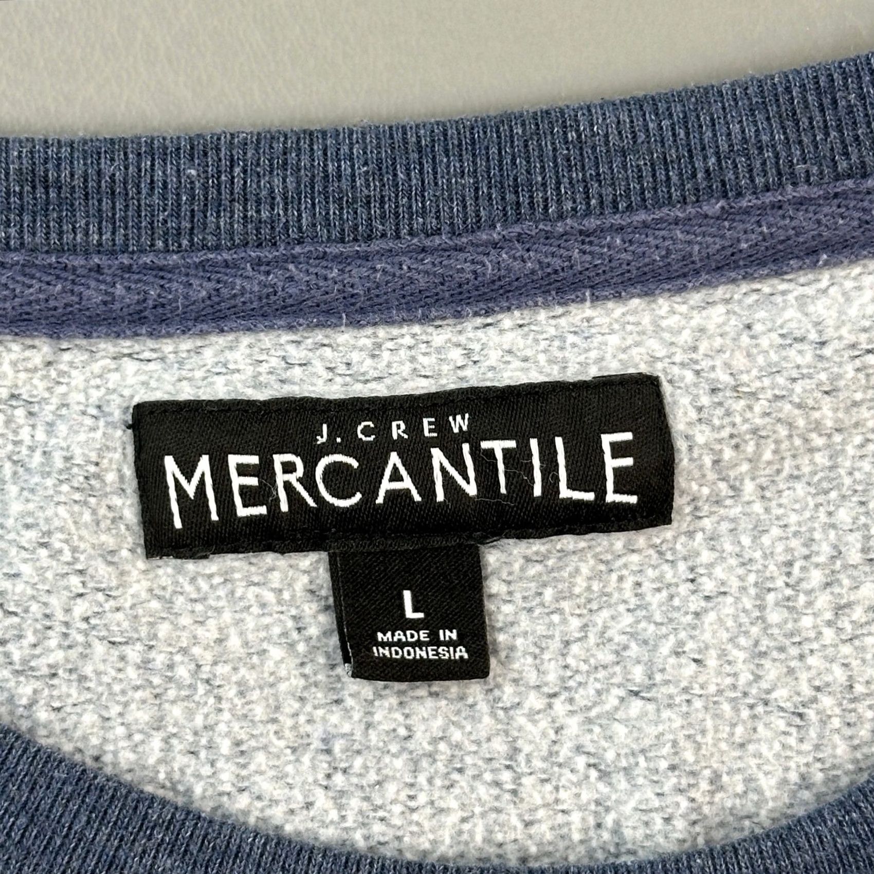 J.Crew J.Crew Mercantile Sweatshirt Women's L Crewneck Pullover Athleisure Blue Cotton Blend Fleece Logo Casual Activewear 90s Outdoors Womens Size L / US 10 / IT 46 - 4 Thumbnail