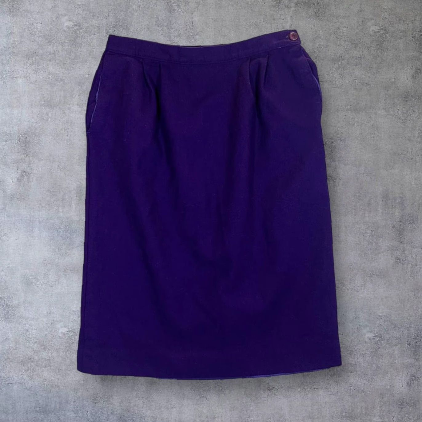 Pendleton VINTAGE Pendleton Petite Made In USA Virgin Wool Purple Midi Skirt Women's 8 Size 30" / US 8 / IT 44 - 2 Thumbnail