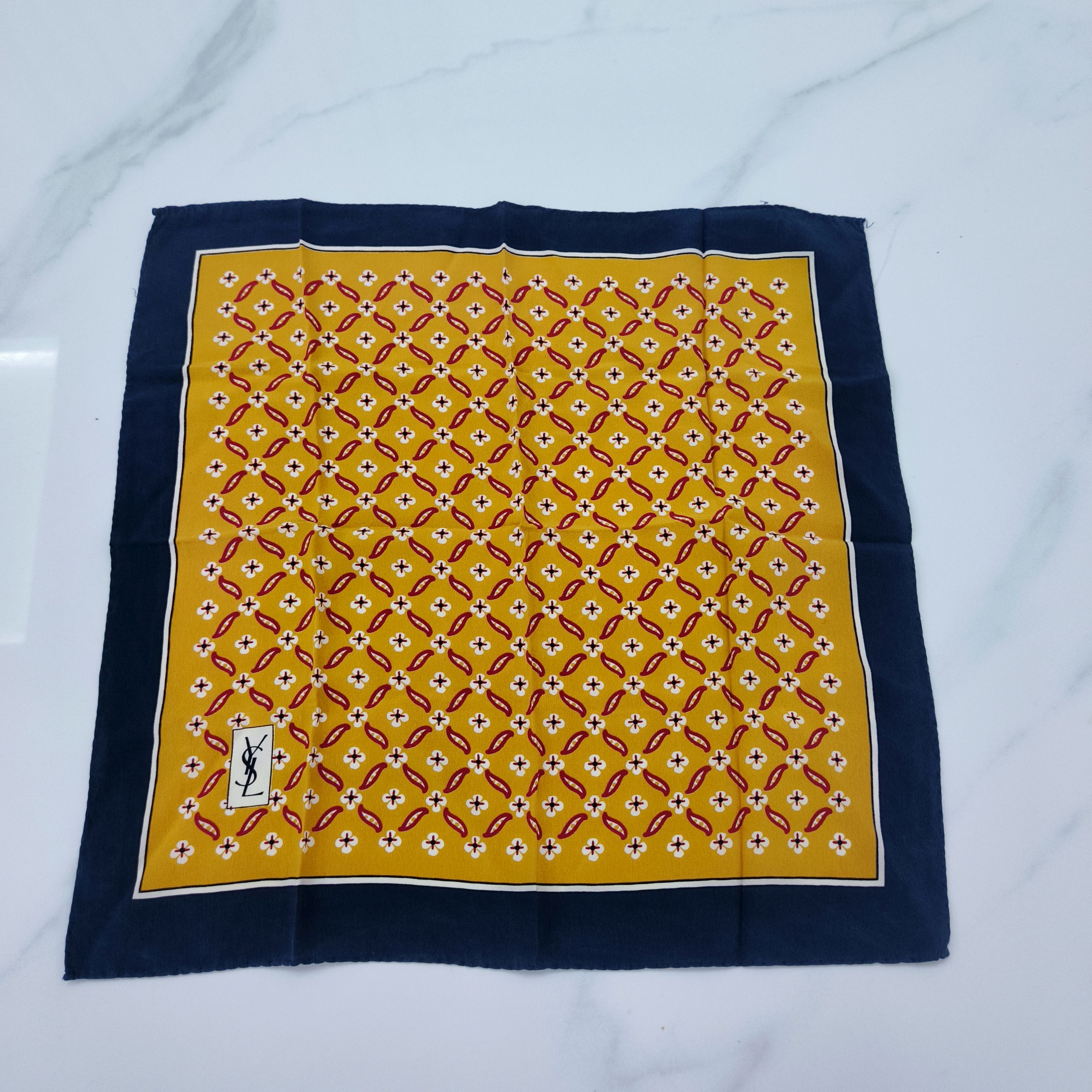 Yves Saint Laurent ysl silk handkerchief Size ONE SIZE - 2 Thumbnail