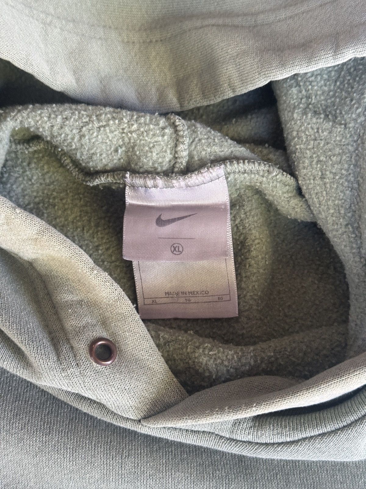 Nike Vintage 00's Nike Mini Center Swoosh Matcha Green Hoodie Size US XL / EU 56 / 4 - 5 Thumbnail