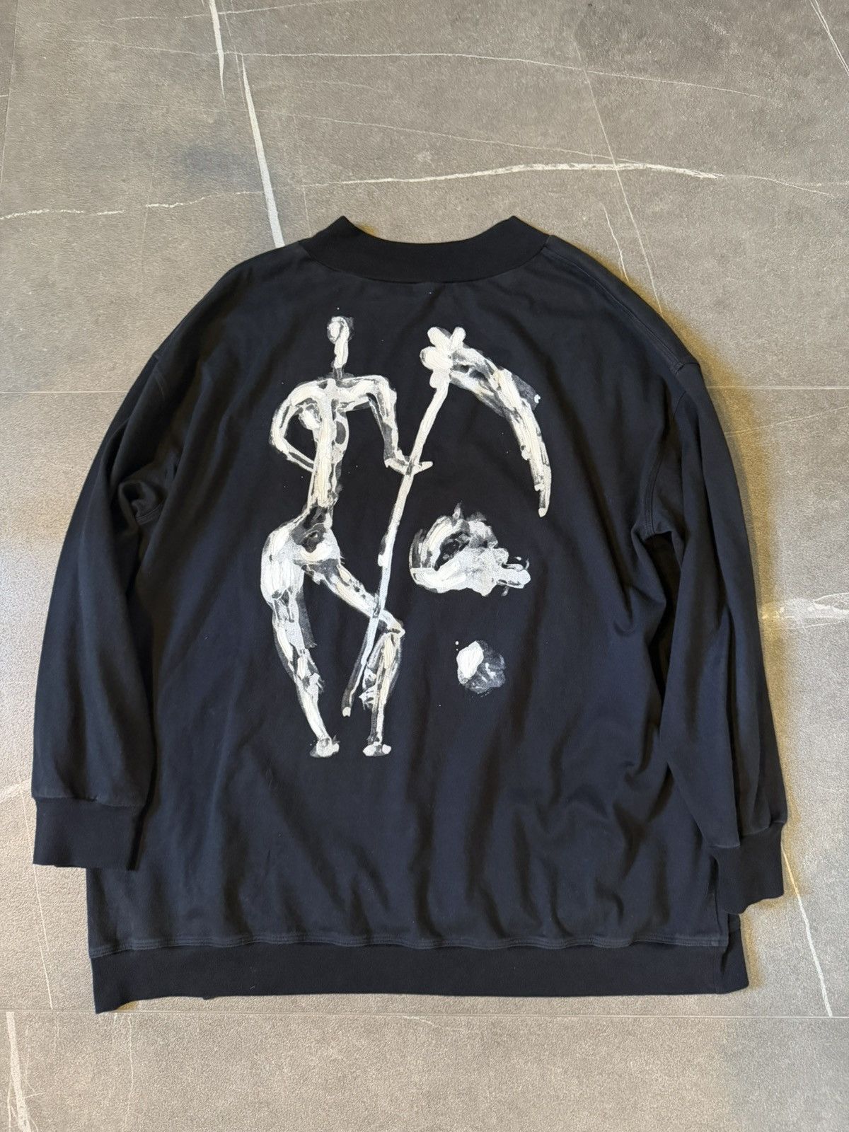 Alyx Mathew Williams 1/3 Hand Painted Black Crewneck Size US M / EU 48-50 / 2 - 2 Thumbnail