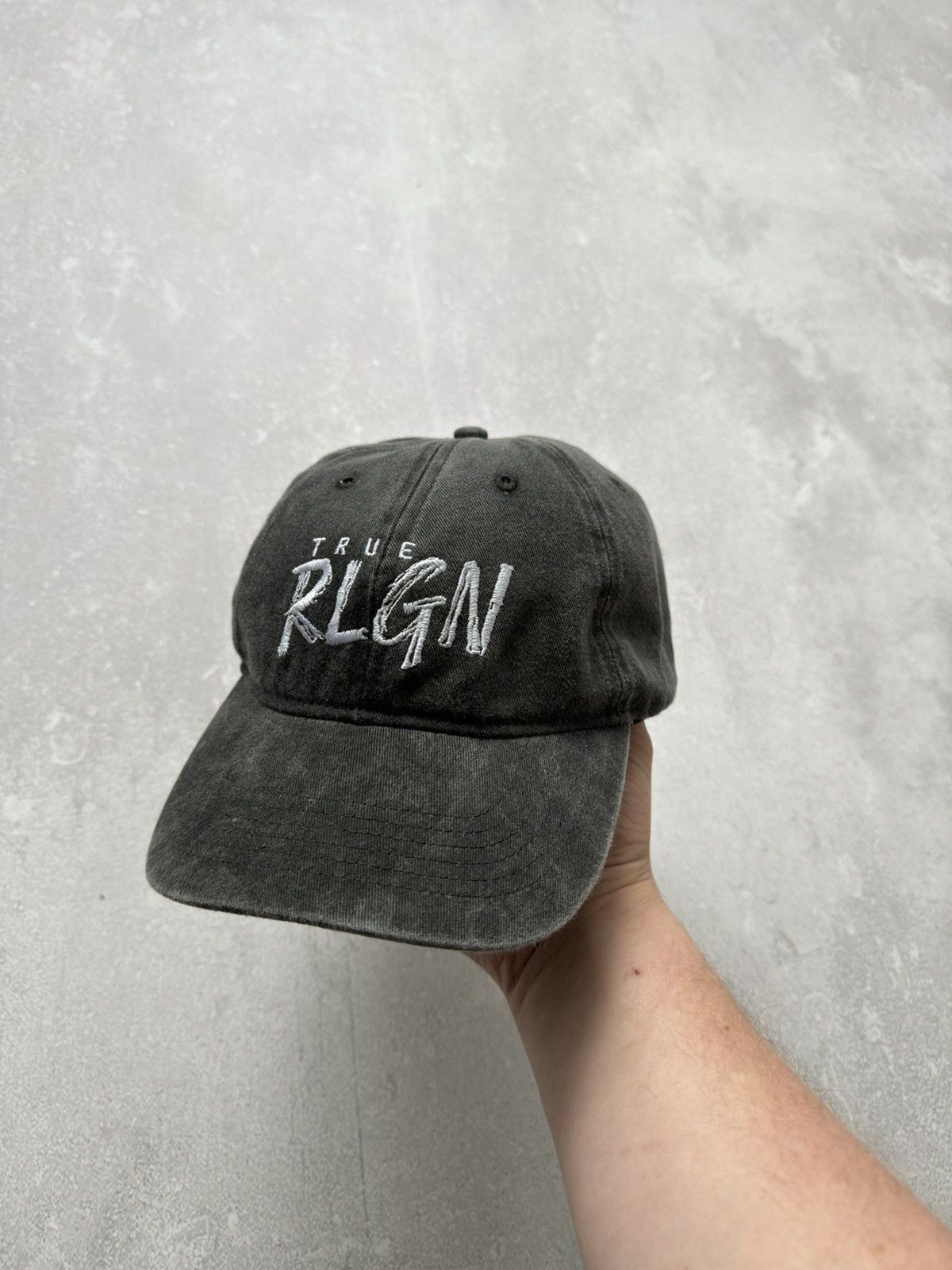 Japanese Brand × True Religion True Religion Garment Dyed Gray Denim Cap Hats Size ONE SIZE - 3 Thumbnail