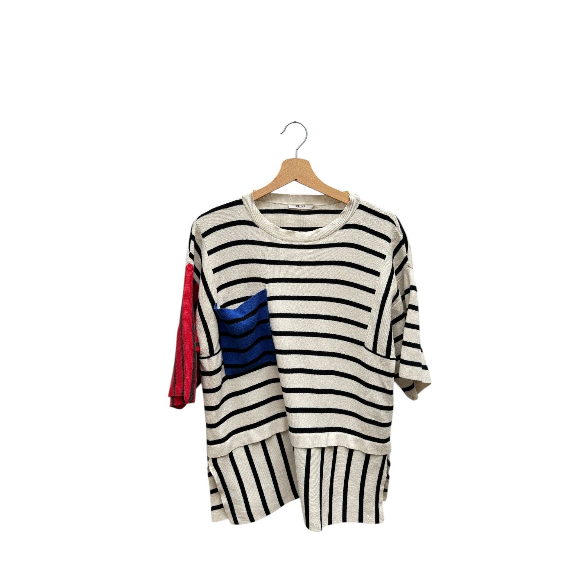 Celine Phoebe Philo Striped Cotton Knit Top Size S / US 4 / IT 40 - 1 Thumbnail
