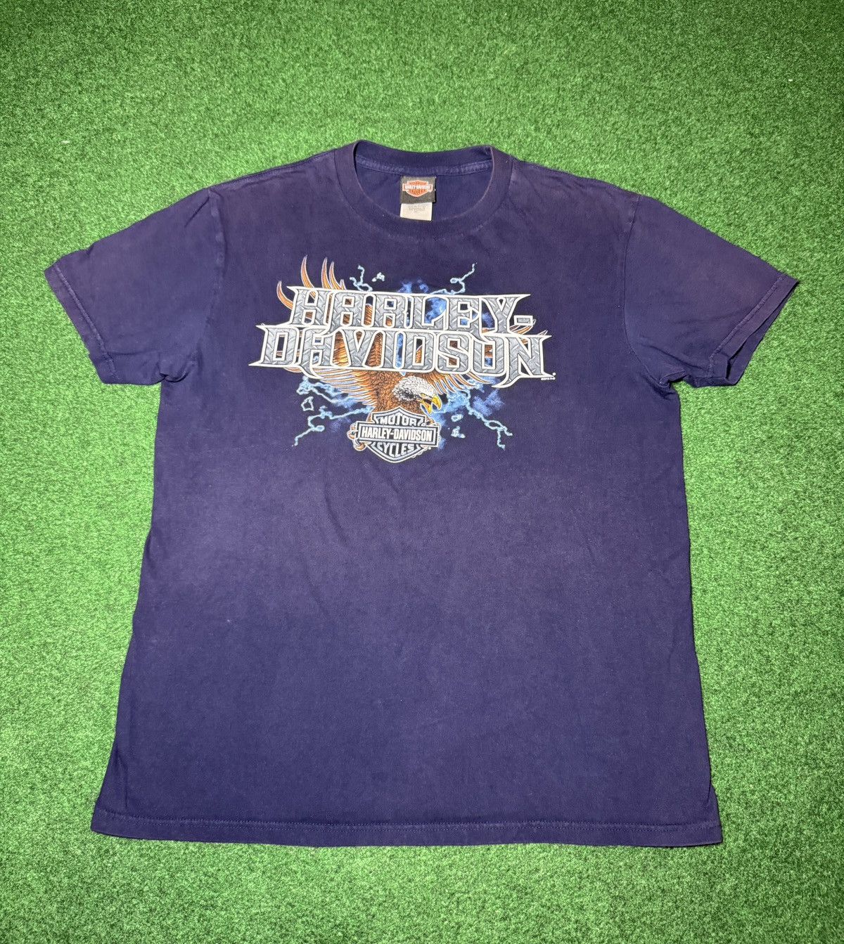 Harley Davidson Y2K Harley Davidson Eagle Lightning Grunge Biker T Shirt Size US L / EU 52-54 / 3 - 1 Thumbnail