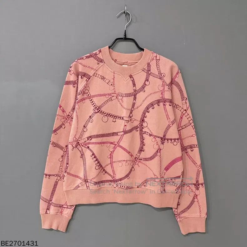 Other Hermes Pattern Printed Ribbed Round Neck Long Sleeve Sweat Size XS / US 0-2 / IT 36-38 - 3 Thumbnail