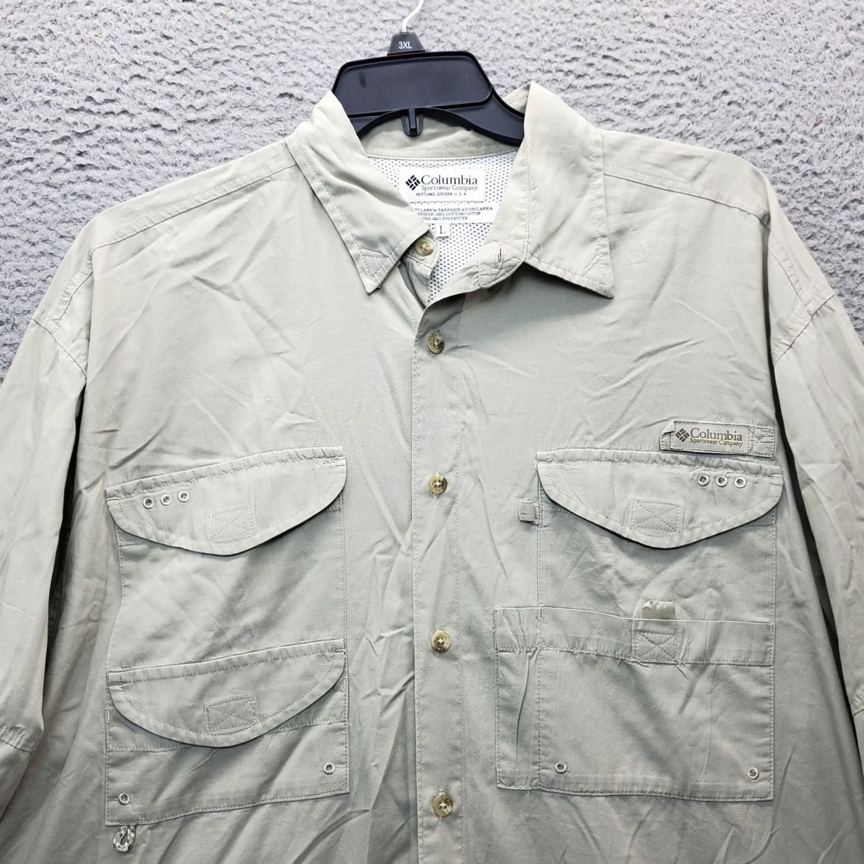 Vintage Columbia Fishing Shirt Mens L Tan Thermal Lined Detail Pocket Button Up Collared Shirt Size US L / EU 52-54 / 3 - 3 Thumbnail