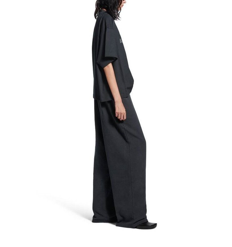 Balenciaga o1bcso1str0426 Nano BB Cropped Sweatpants in Black Size 24" / US 00 / IT 34 - 4 Thumbnail