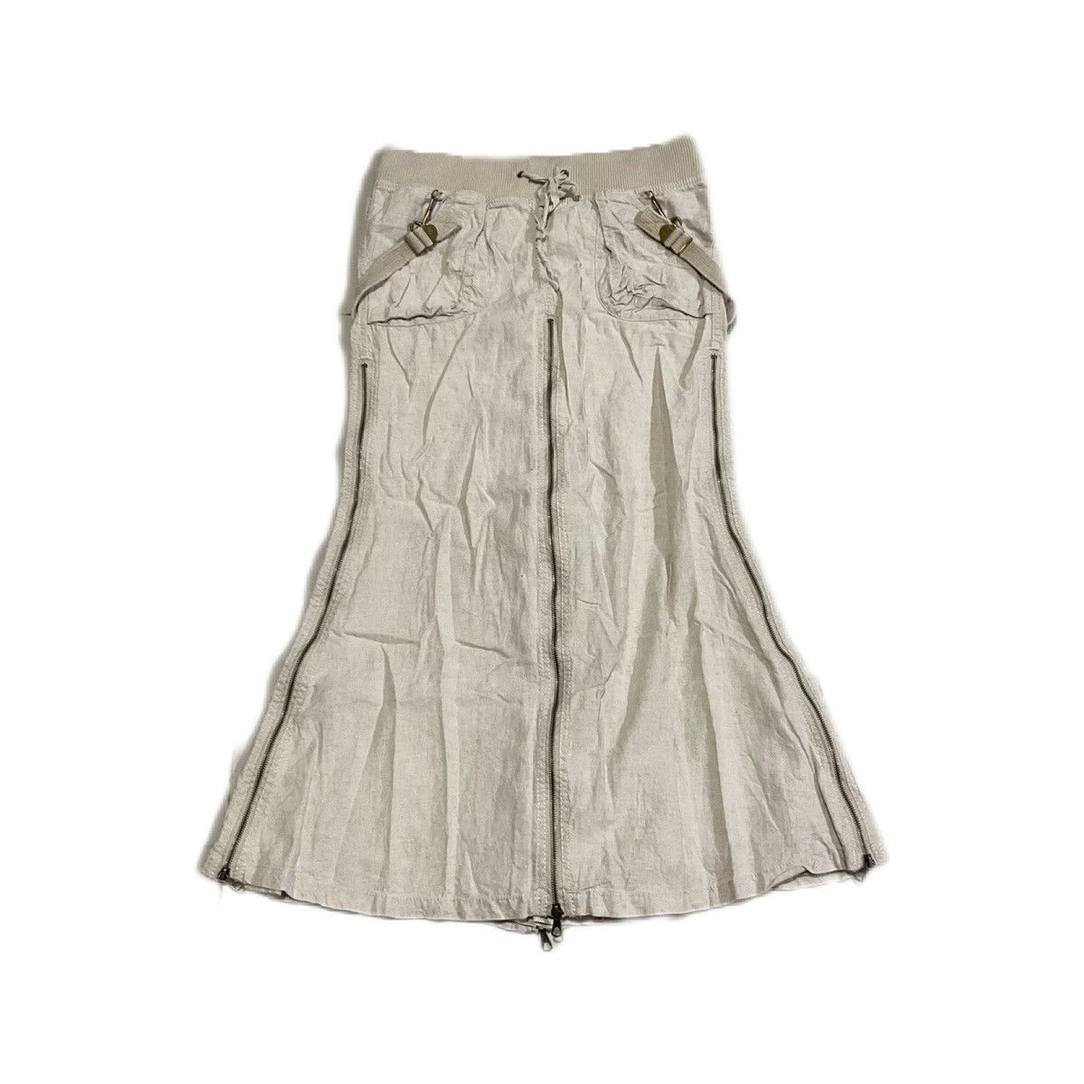 If Six Was Nine × Japanese Brand × Le Grande Bleu (L.G.B.) 🔥Y2K Archived G.O.A Flare Cargo Skirt Suspender Multi Zipper Size 30" / US 8 / IT 44 - 8 Thumbnail