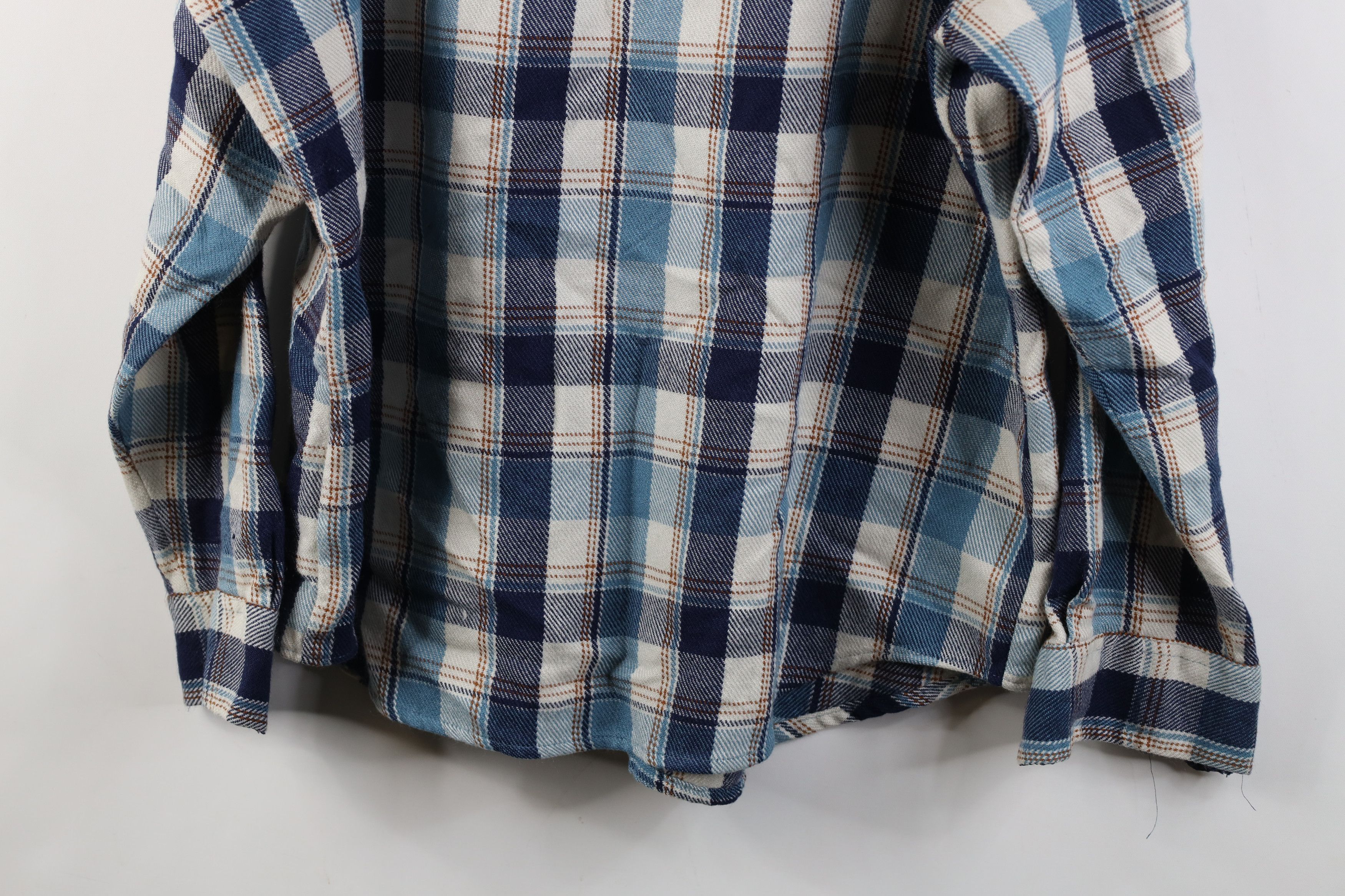 Vintage Vintage 70s Streetwear Flannel Knit Collared Button Shirt Size US XL / EU 56 / 4 - 14 Thumbnail