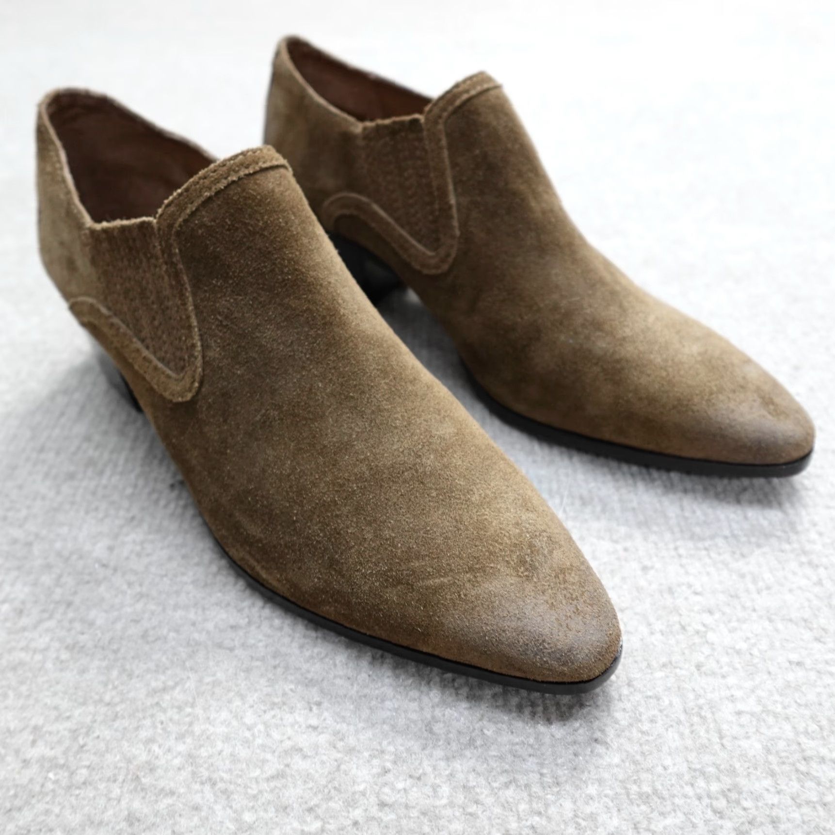 Frye FRYE Booties 8.5 Brown Ankle Suede 1.5" Heel Pointed Toe NEW Bootie Womens Shoes Size US 9 / IT 39 - 4 Thumbnail