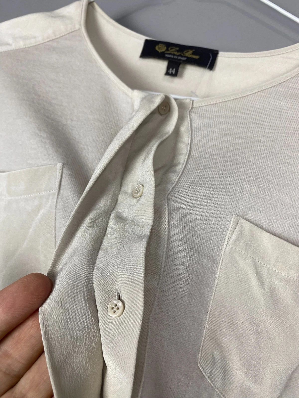 Loro Piana Loro Piana Cashmere Silk Henley Blouse Sweater Size M / US 6-8 / IT 42-44 - 4 Thumbnail