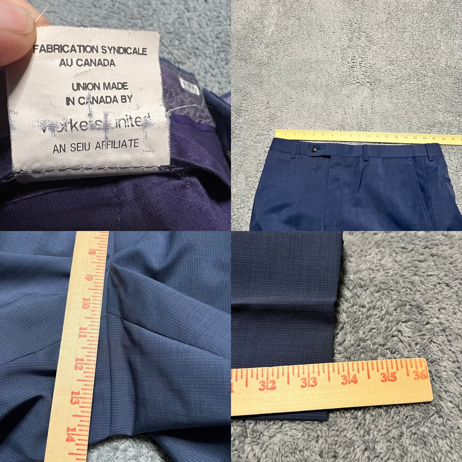 Ted Baker Ted Baker London Mens Pants Blue Plaid Wool Dress Slacks 35 x33.5 Size US 35 - 8 Thumbnail