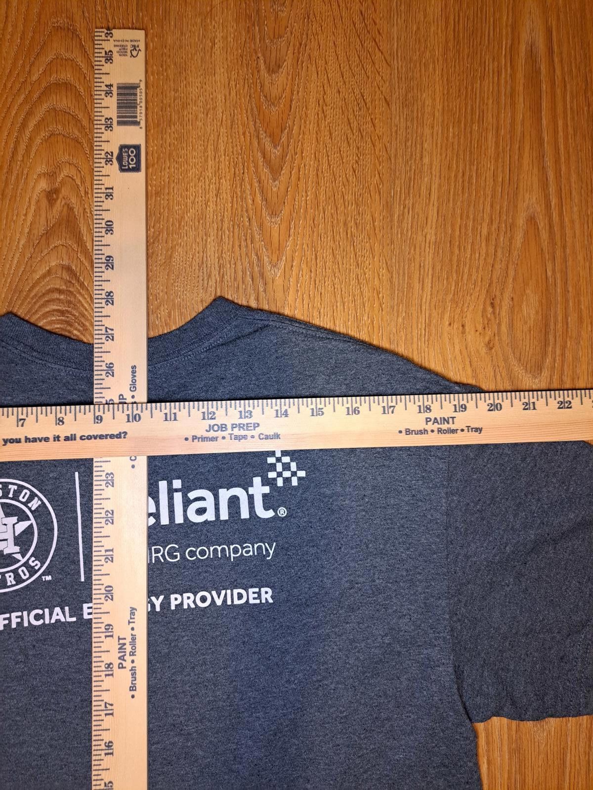 Gildan Houston Astros T Shirt Mens Medium Cotton Gray World Series Size US M / EU 48-50 / 2 - 6 Thumbnail