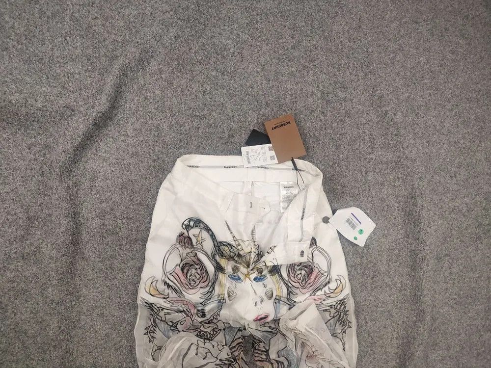 Burberry Rare Burberry By Marine Sketch Print Layered Silk Pants Size US 32 / EU 48 - 1 Thumbnail