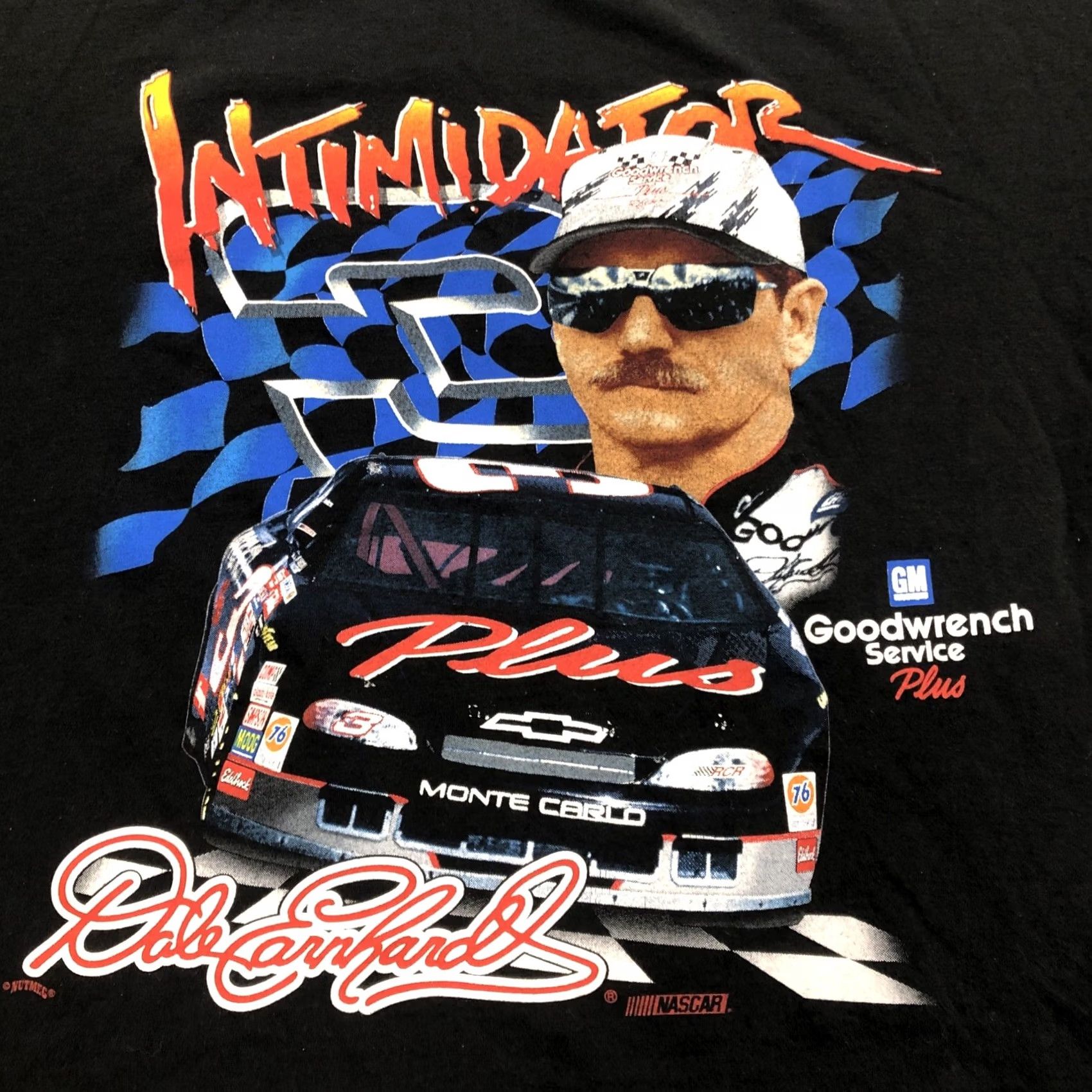 Chase Authentics VINTAGE Chase Authentics NASCAR Shirt XL Black 90s Dale Earnhardt The Intimidator Men Size US XL / EU 56 / 4 - 2 Thumbnail