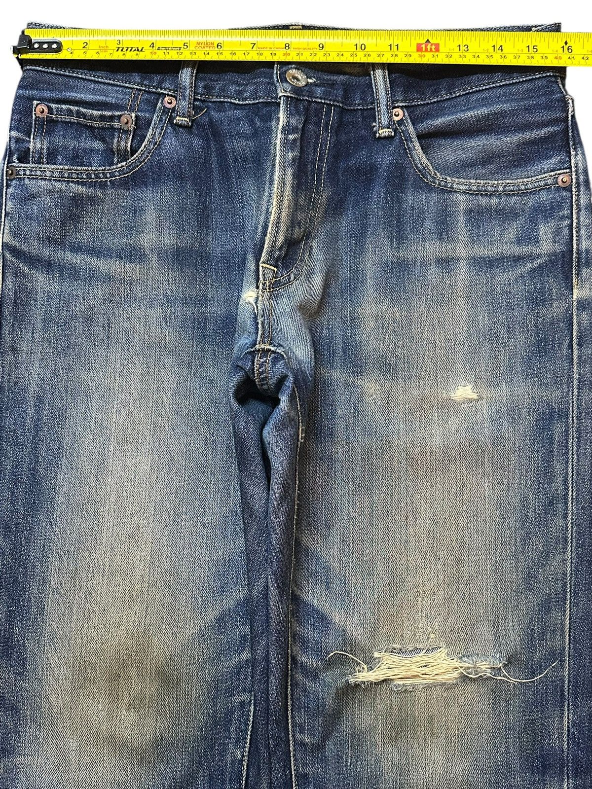Uniqlo Vintage Japanese Uniqlo Mud Wash Faded Distress Style Jeans Size US 31 - 12 Thumbnail