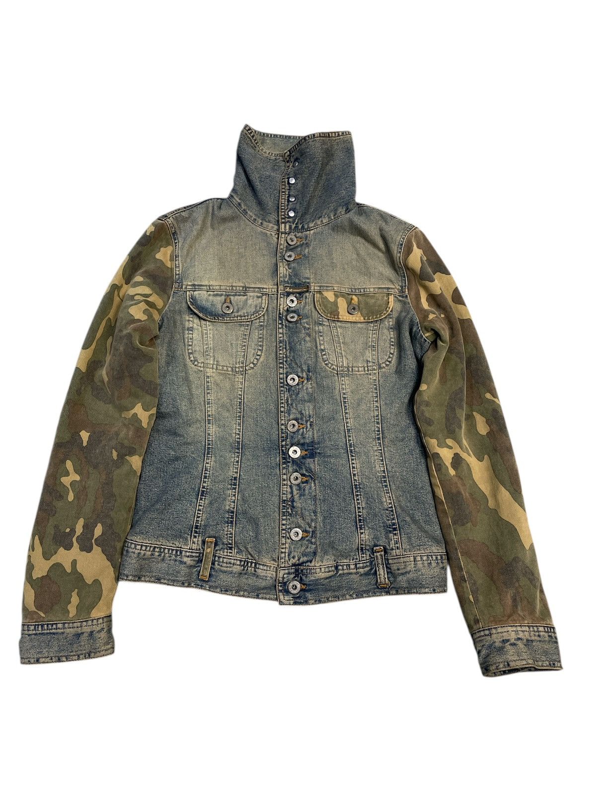 Dolce & Gabbana Dolce & Gabbana 00's Camo Denim Jacket Size US XS / EU 42 / 0 - 1 Thumbnail