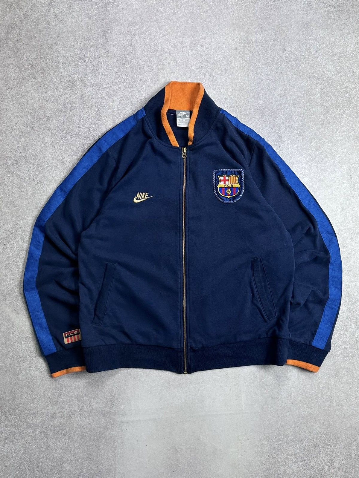 Nike Vintage 90s Nike Barcelona FC Olympic Cotton Jacket M Size US M / EU 48-50 / 2 - 1 Thumbnail