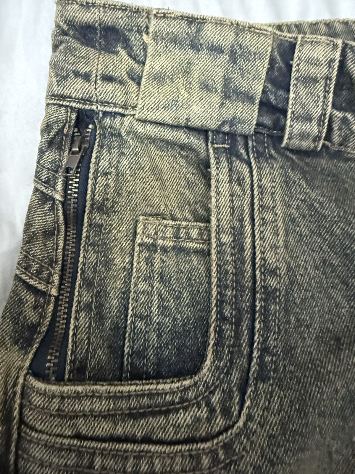 No Faith Studios No Faith Studios Wave Denim Jeans Green Distressed Size US 30 / EU 46 - 5 Thumbnail